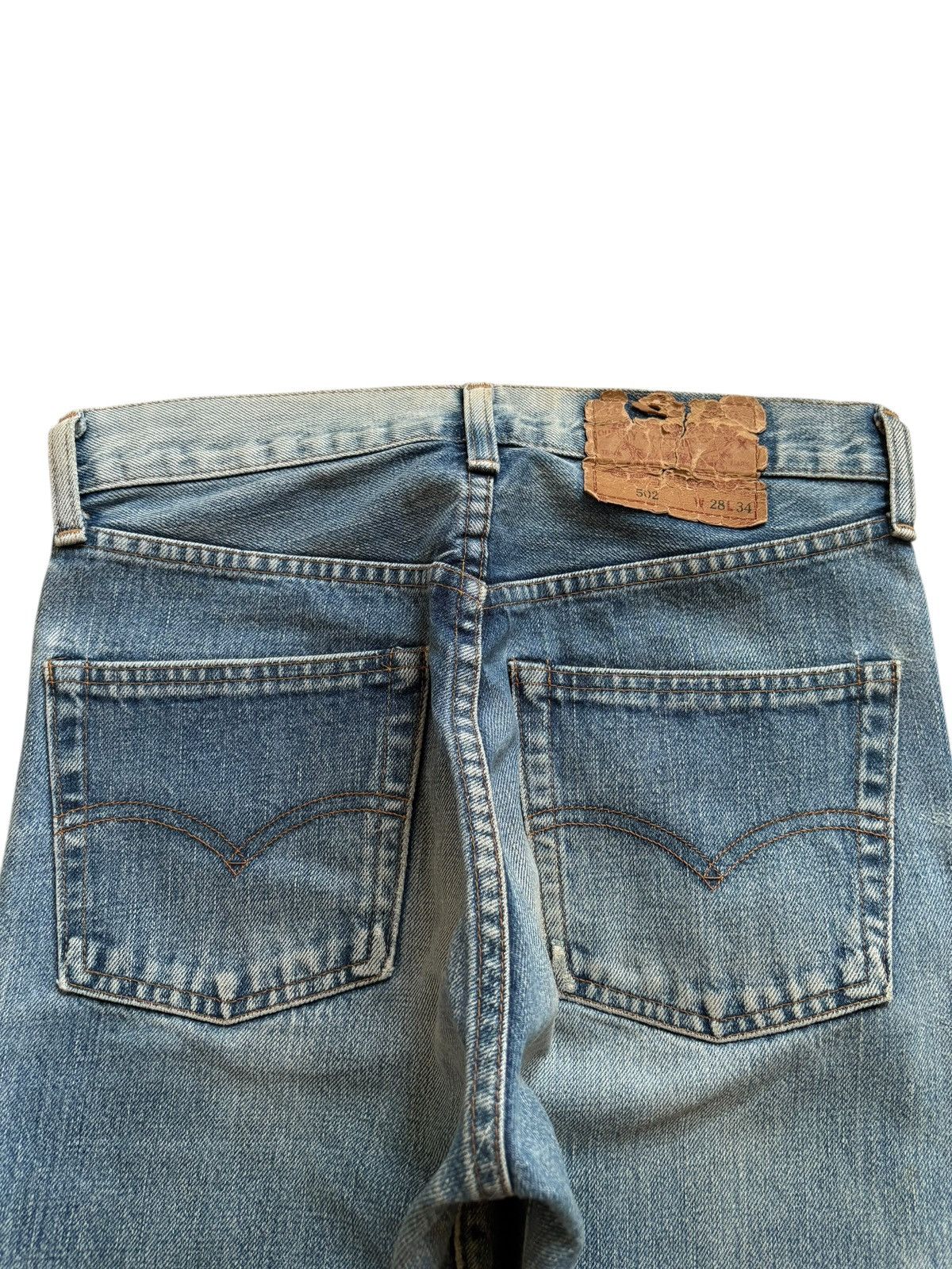Levi's Vintage 80s Levis 502 Big E Selvedge Mud Wash Loose Jeans Size US 28 / EU 44 - 9 Thumbnail