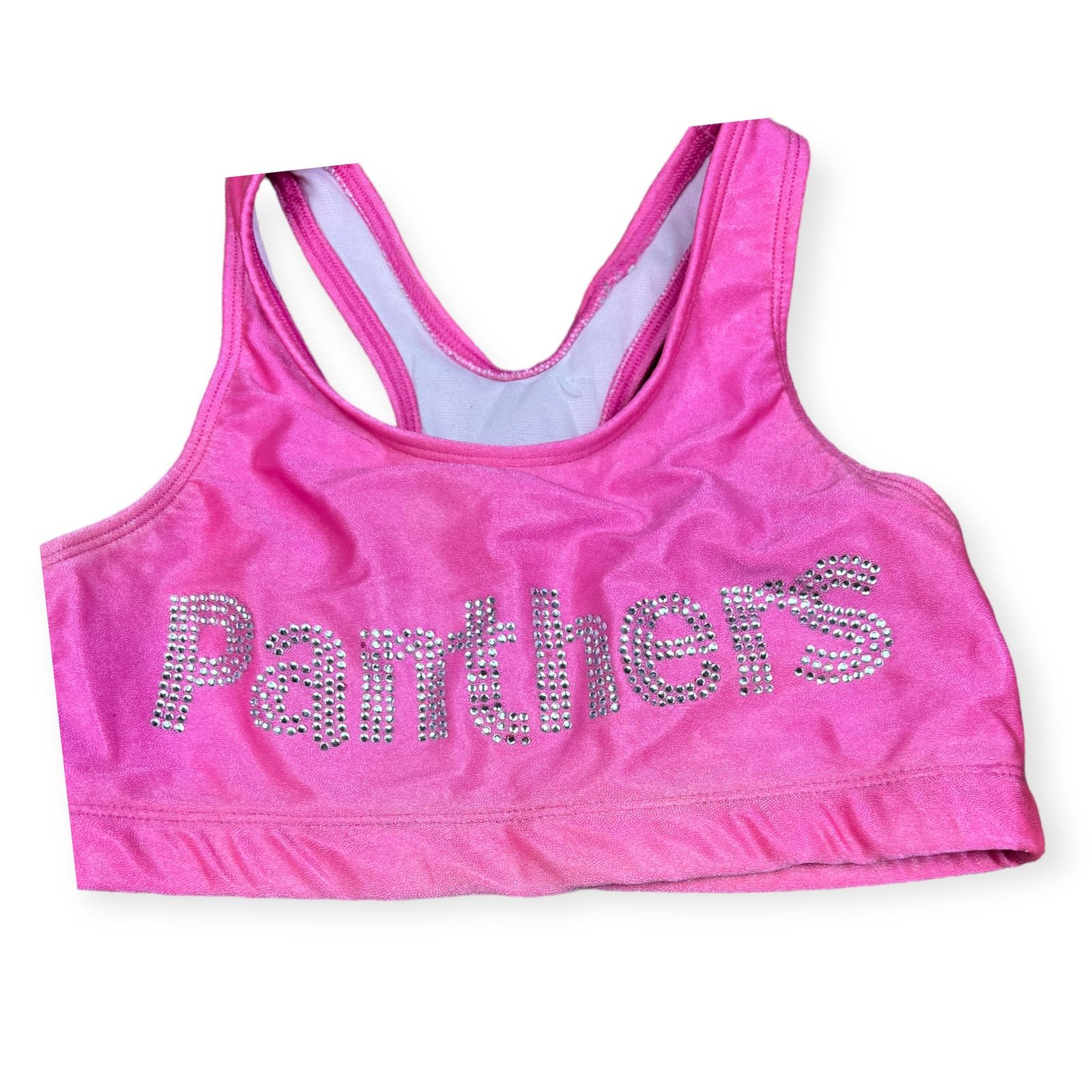 Vintage Cheer Athletics Vintage Pink Panther Rhinestone Sport Bra Size ONE SIZE - 1 Thumbnail