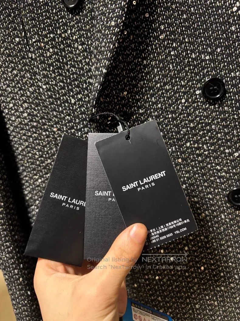 Saint Laurent Paris Saint Laurent Paris Double Breasted Diamond Encrusted Suit Size US M / EU 48-50 / 2 - 5 Thumbnail