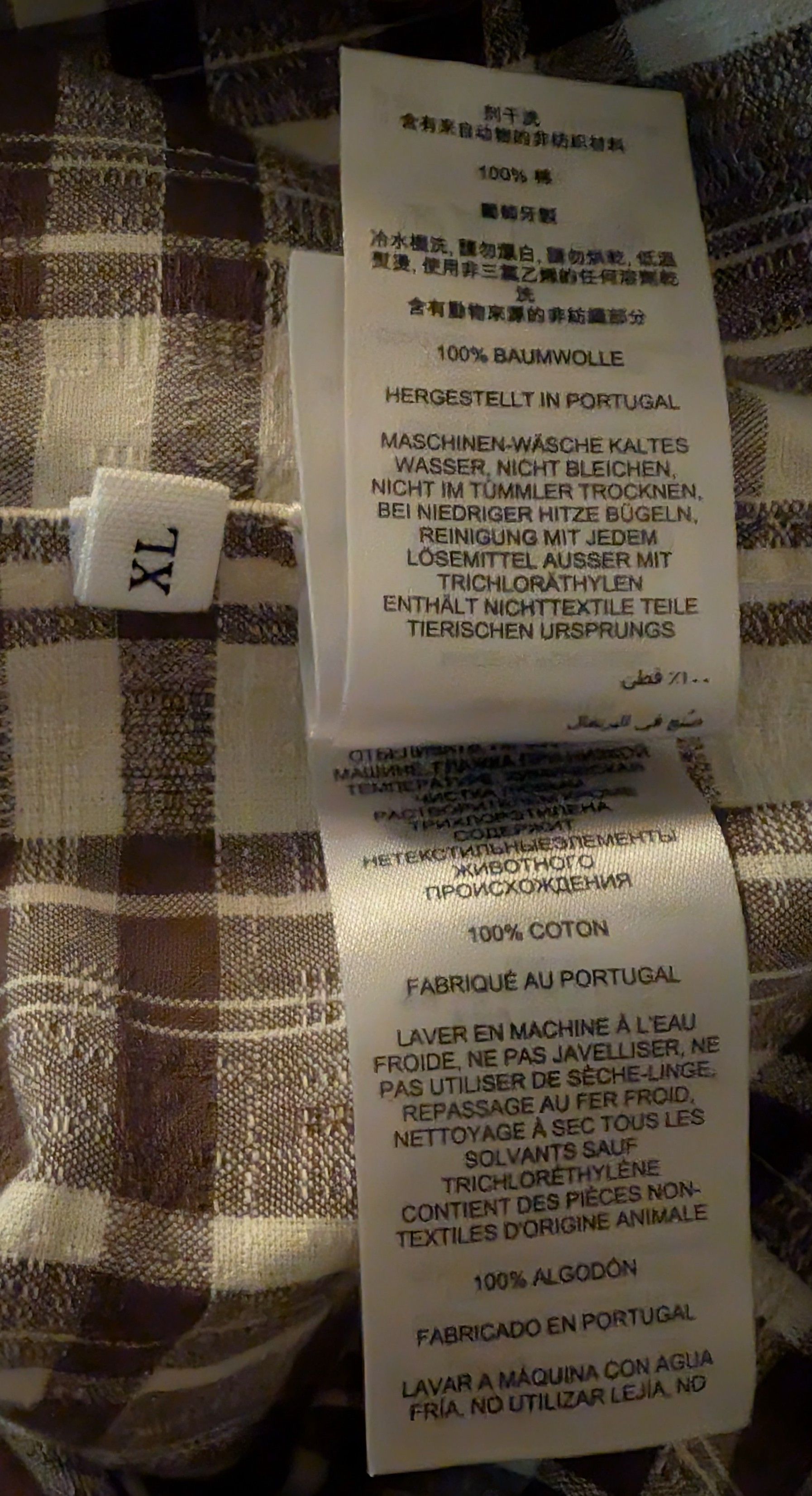 Mr P. Mr. P Camp Collar Checked Textured Cotton Shirt Size US XL / EU 56 / 4 - 6 Thumbnail