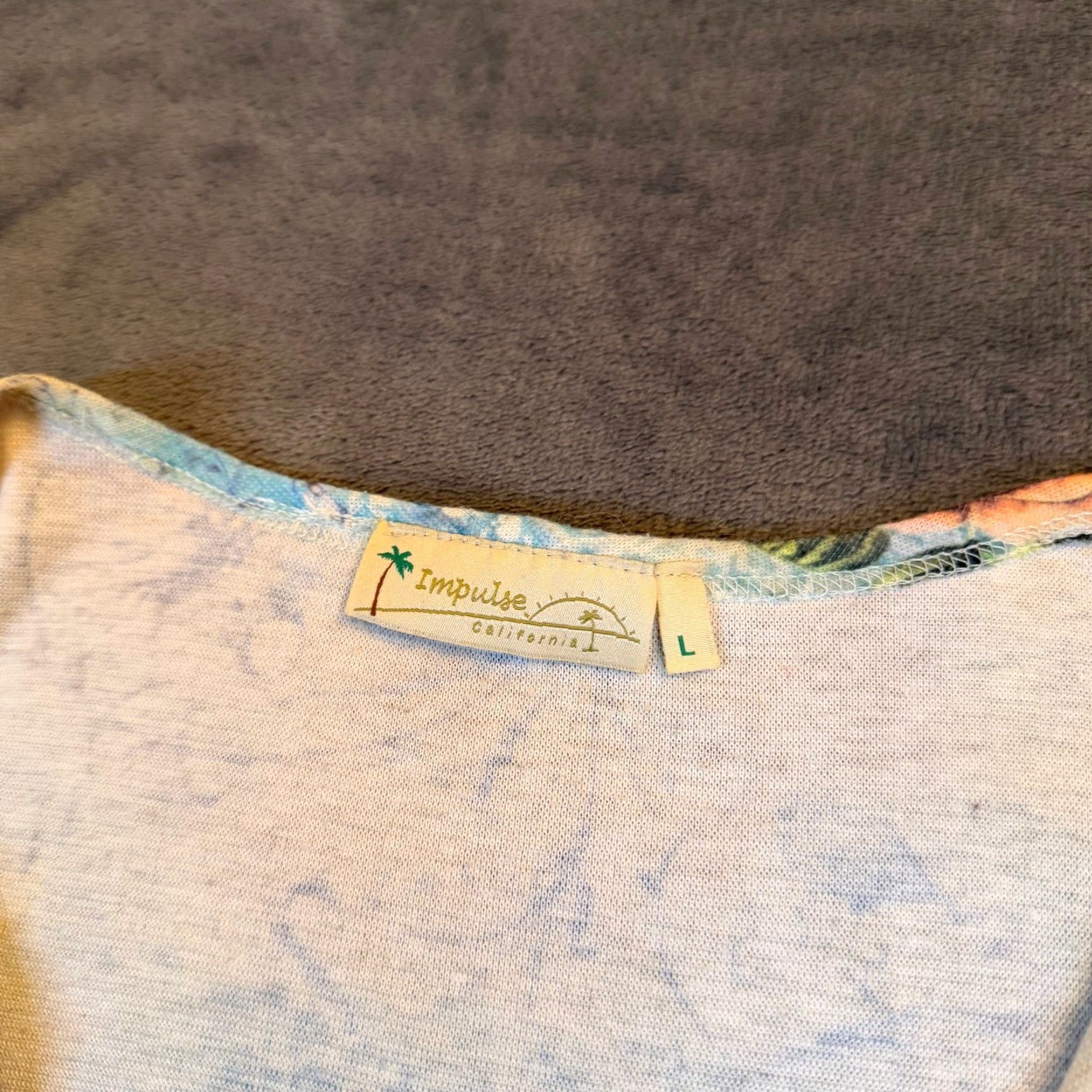 Vintage Impulse California Paris Scenic Top Womens L Cheetah Ruffle Zip Vintage Display Lace 3/4 Sleeve Size L / US 10 / IT 46 - 3 Thumbnail