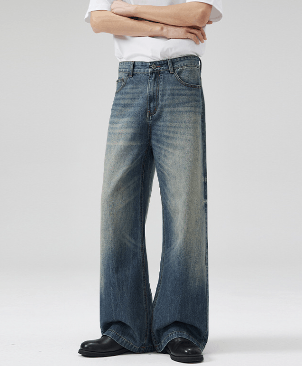 Japanese Brand × Jean American whisker gradient baggy jeans high street Size US 32 / EU 48 - 1 Thumbnail