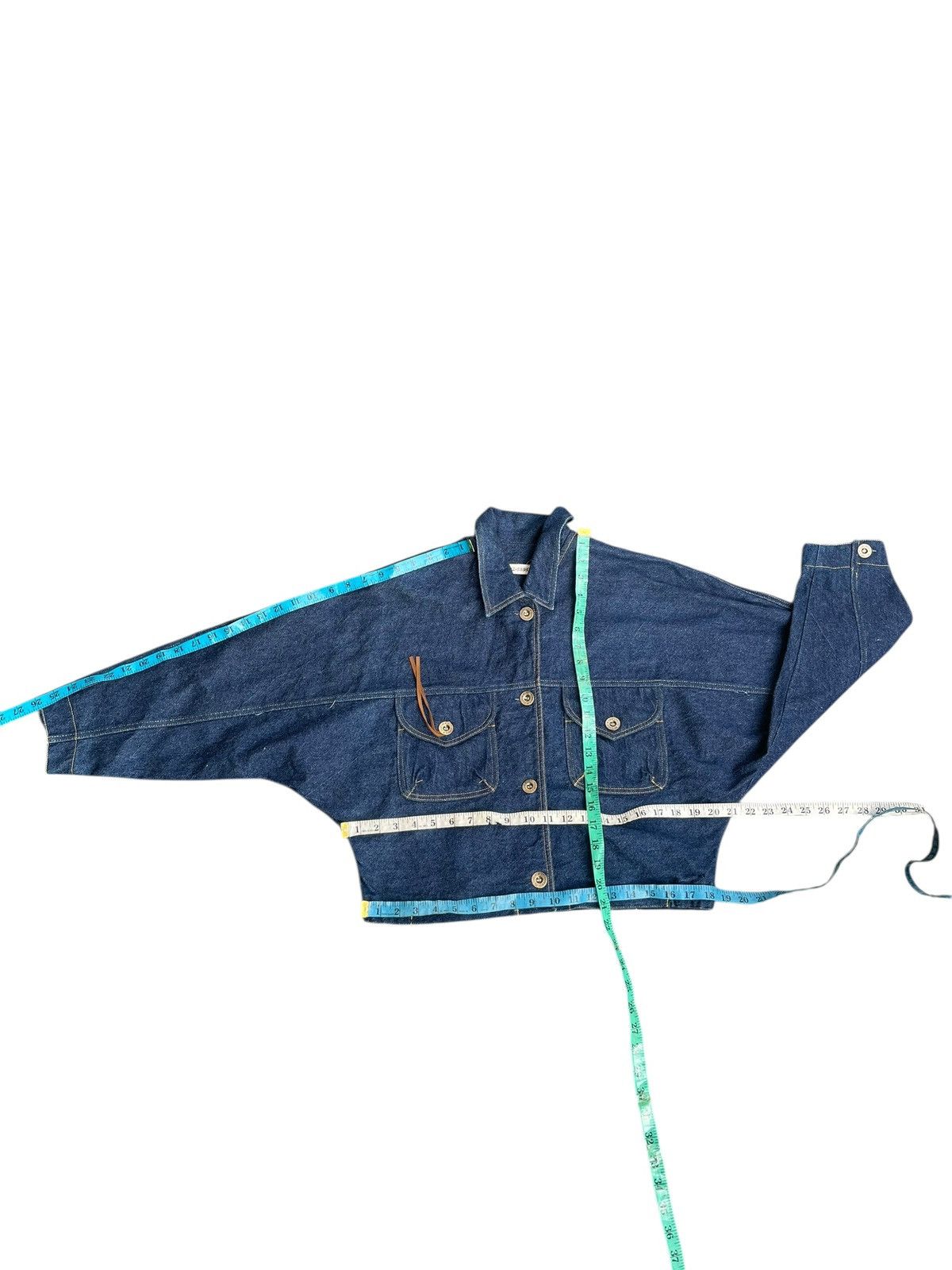 Japanese Brand Pink Coconut Crop Top Denim Jacket Size L / US 10 / IT 46 - 9 Thumbnail