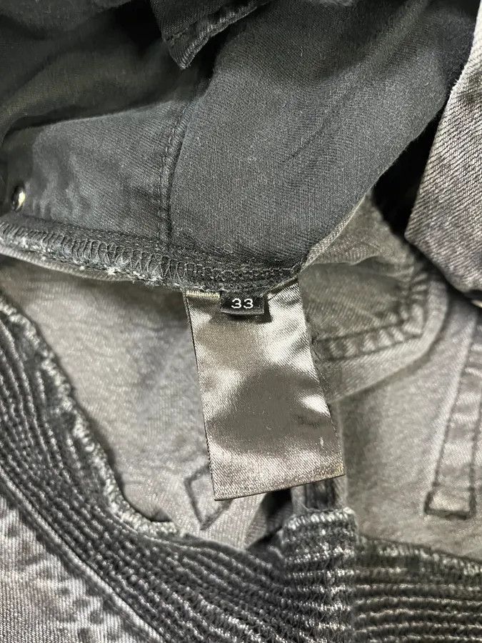 Balmain Balmain Grey Biker Denim Jeans Size US 31 - 11 Thumbnail