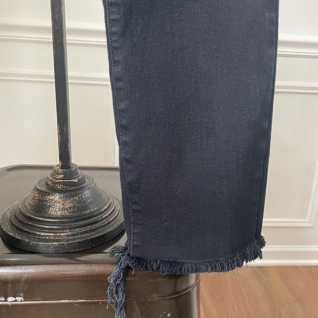 Other Good American Good Waist Exposed Zip Skinny Crop Jeans Raw H Size 26" / US 2 / IT 38 - 4 Thumbnail