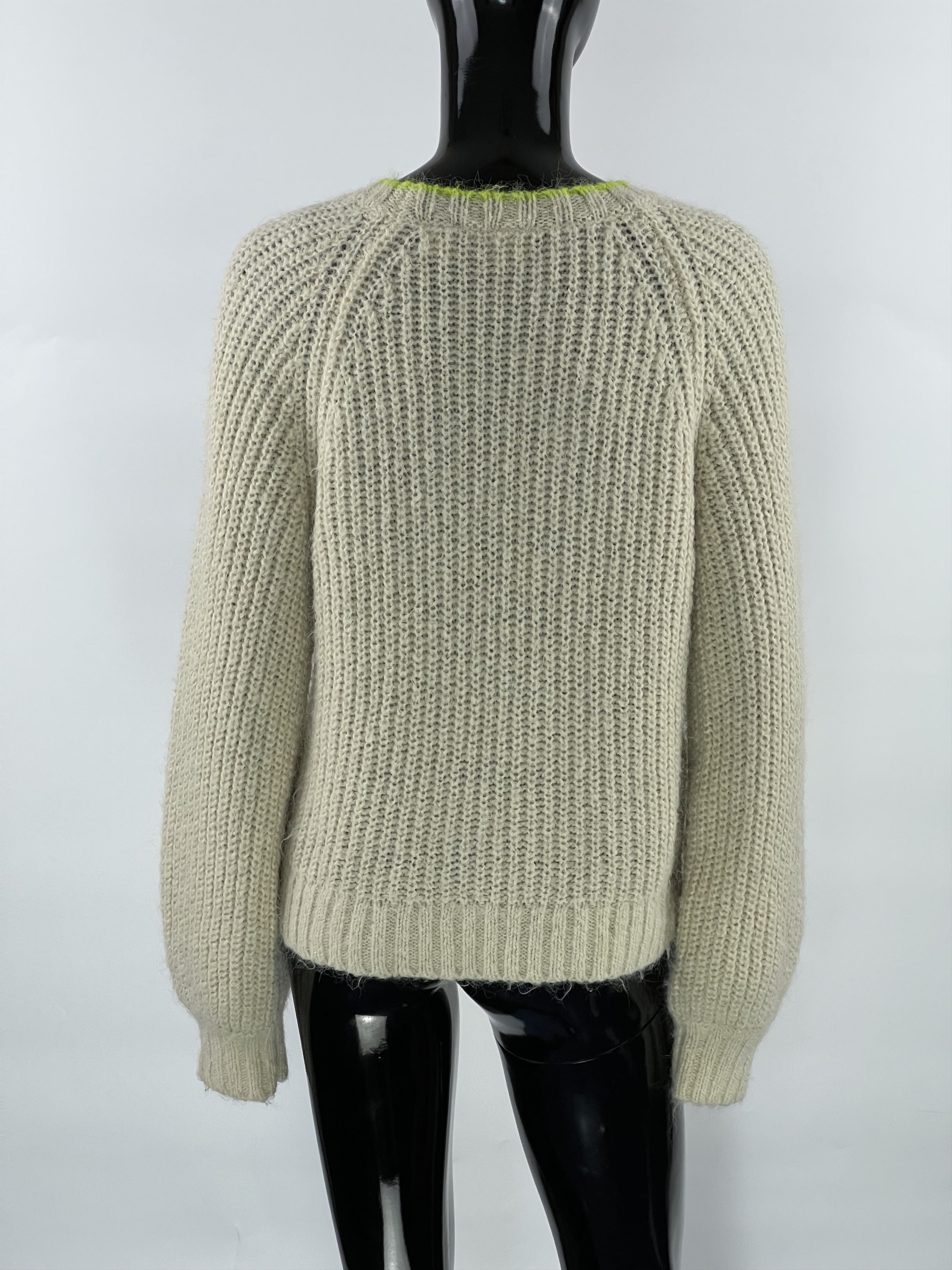 Levi's Levis Women's Ivory Ribbed Knit Sweater Size XS/S Oversized Size XS / US 0-2 / IT 36-38 - 2 Thumbnail