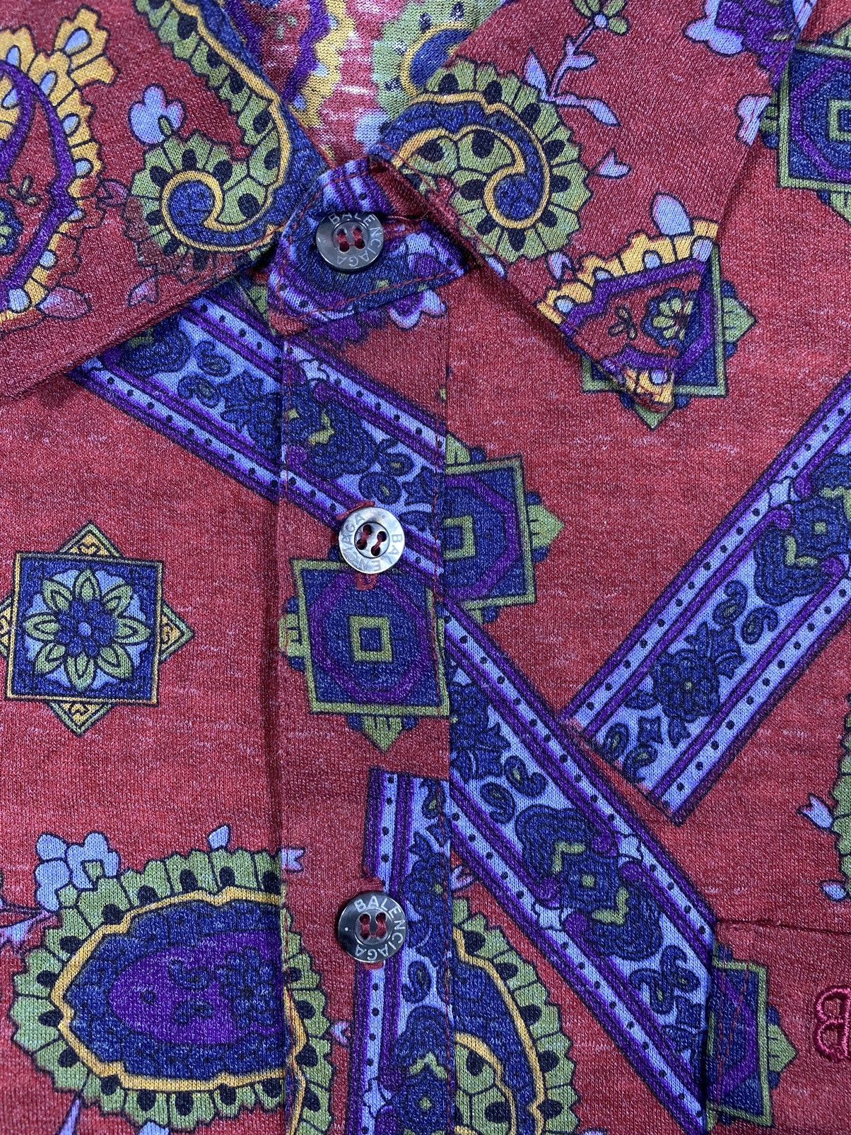 Balenciaga Vintage Balenciaga Pattern bandana shirt Size US M / EU 48-50 / 2 - 3 Thumbnail