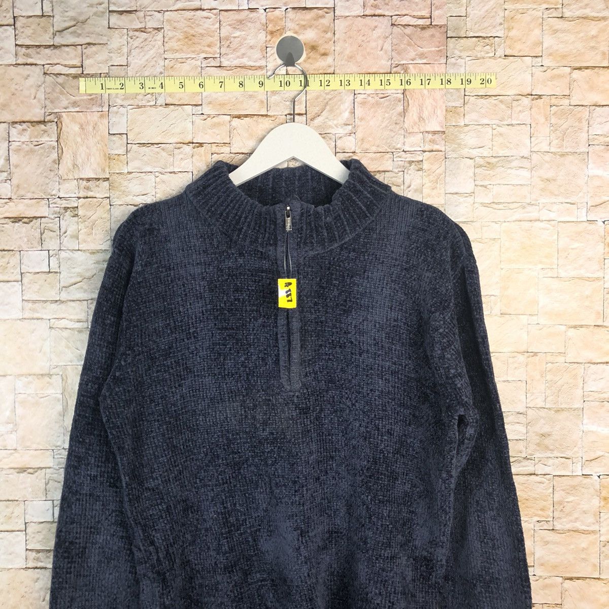 Japanese Brand Otarie Dark Blue Half Zip Sweatshirt #A887 Size US M / EU 48-50 / 2 - 2 Thumbnail