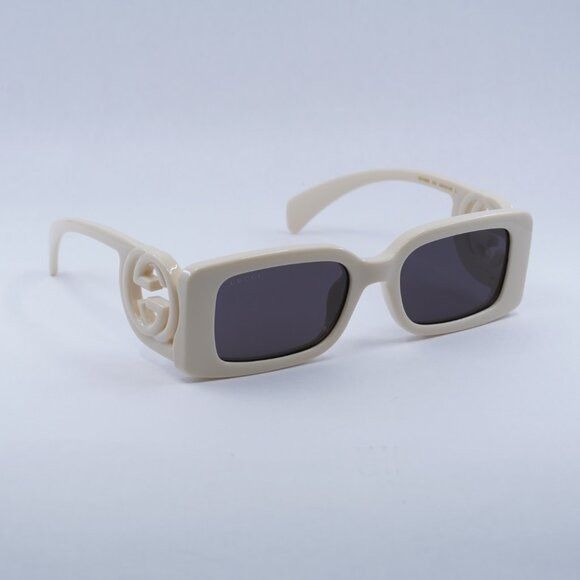 Gucci New Gucci GG1325S 013 Sunglasses - Ivory Frame, Grey Size ONE SIZE - 6 Thumbnail