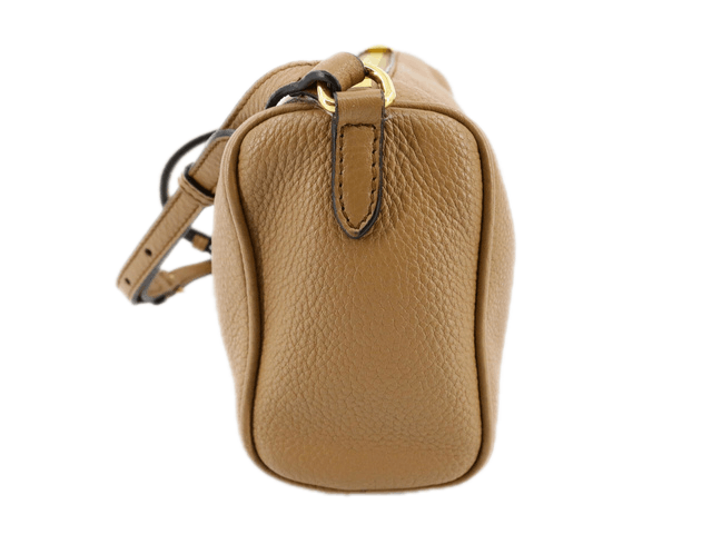 Prada Prada Barrel Brown Leather Mini Crossbody Bag Size ONE SIZE - 3 Thumbnail