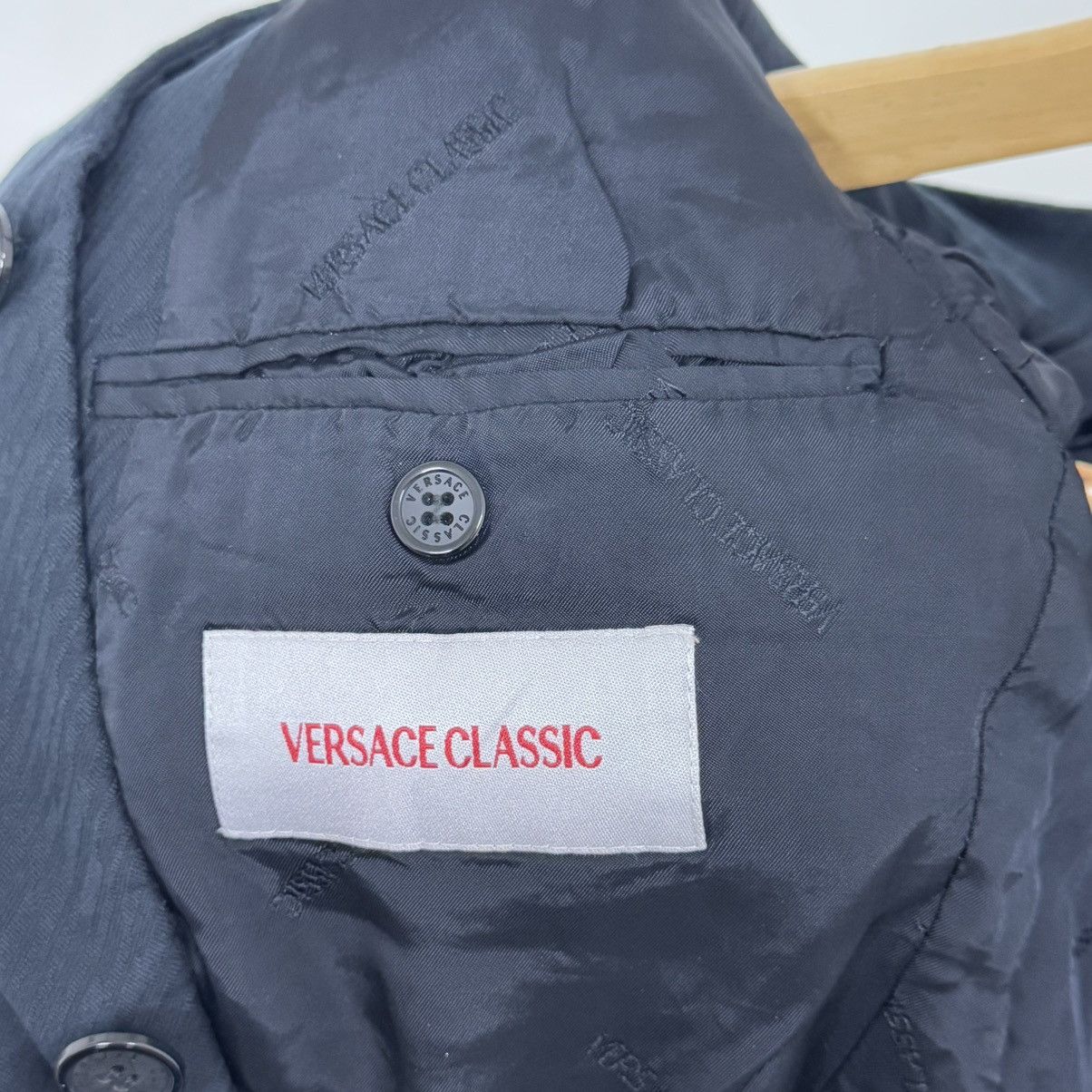 Versace Versace Classic Mandarin Collar Viscose Coat Size US M / EU 48-50 / 2 - 6 Thumbnail