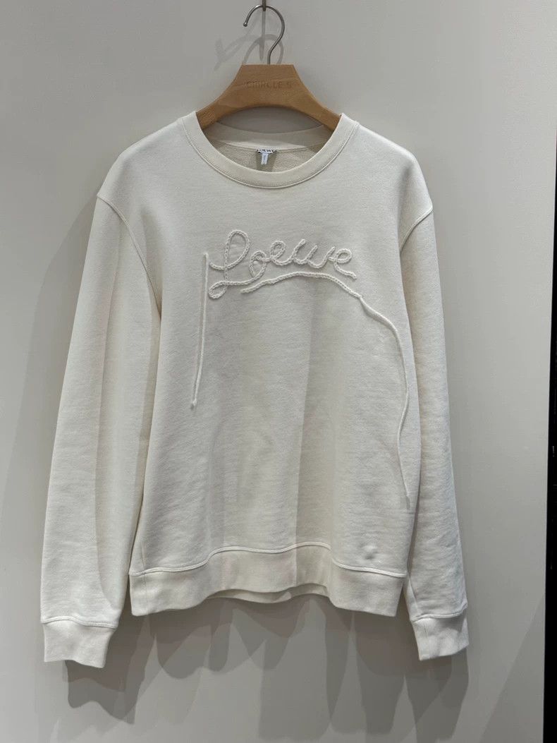 Loewe LOEWE White round neck long sleeve hoodie Size M / US 6-8 / IT 42-44 - 7 Thumbnail