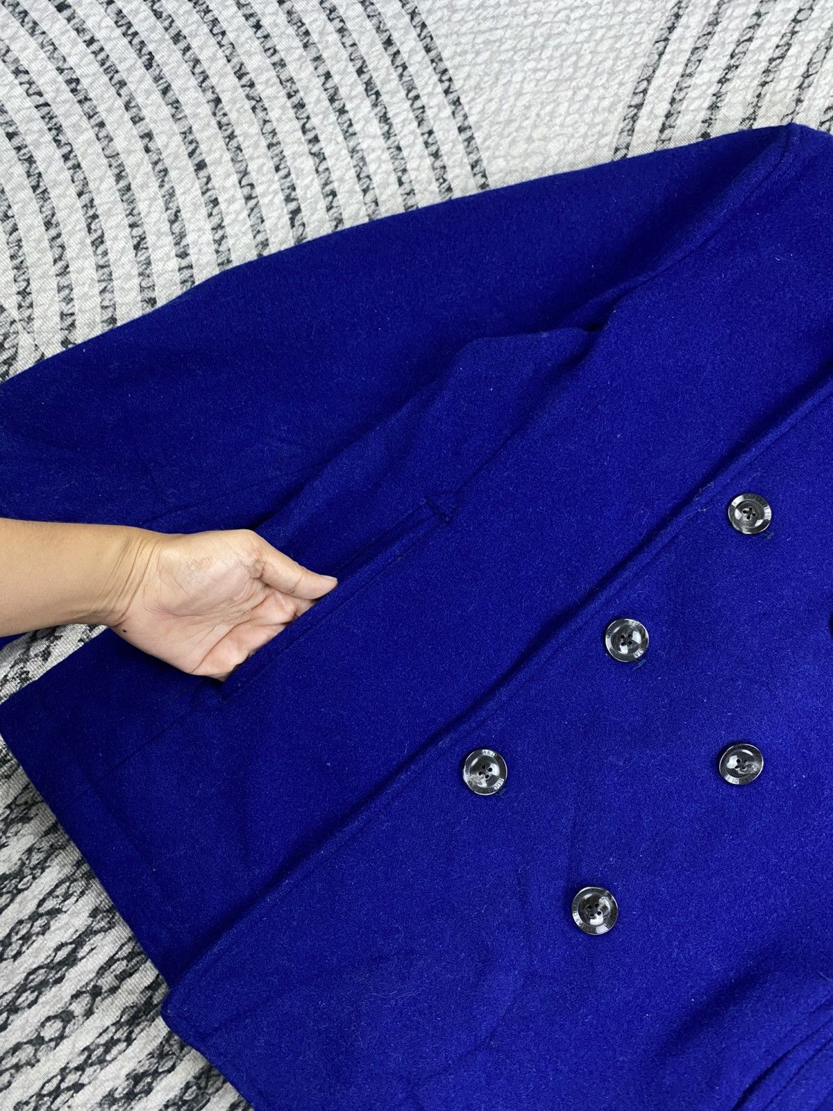 GOSTAR DE FUGA Vtg Gostar De Fuga Double Breasted Blue Wool Coat Jacket Size US M / EU 48-50 / 2 - 8 Thumbnail