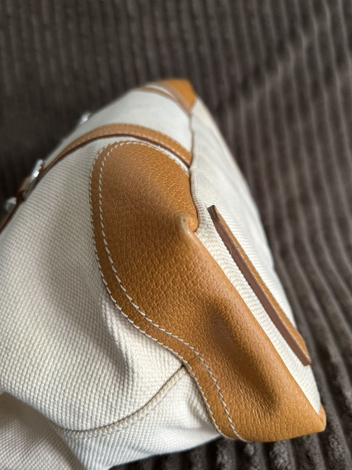 Prada × Vintage Vintage Prada Totebag Pocket Canvas Leather Size ONE SIZE - 15 Thumbnail