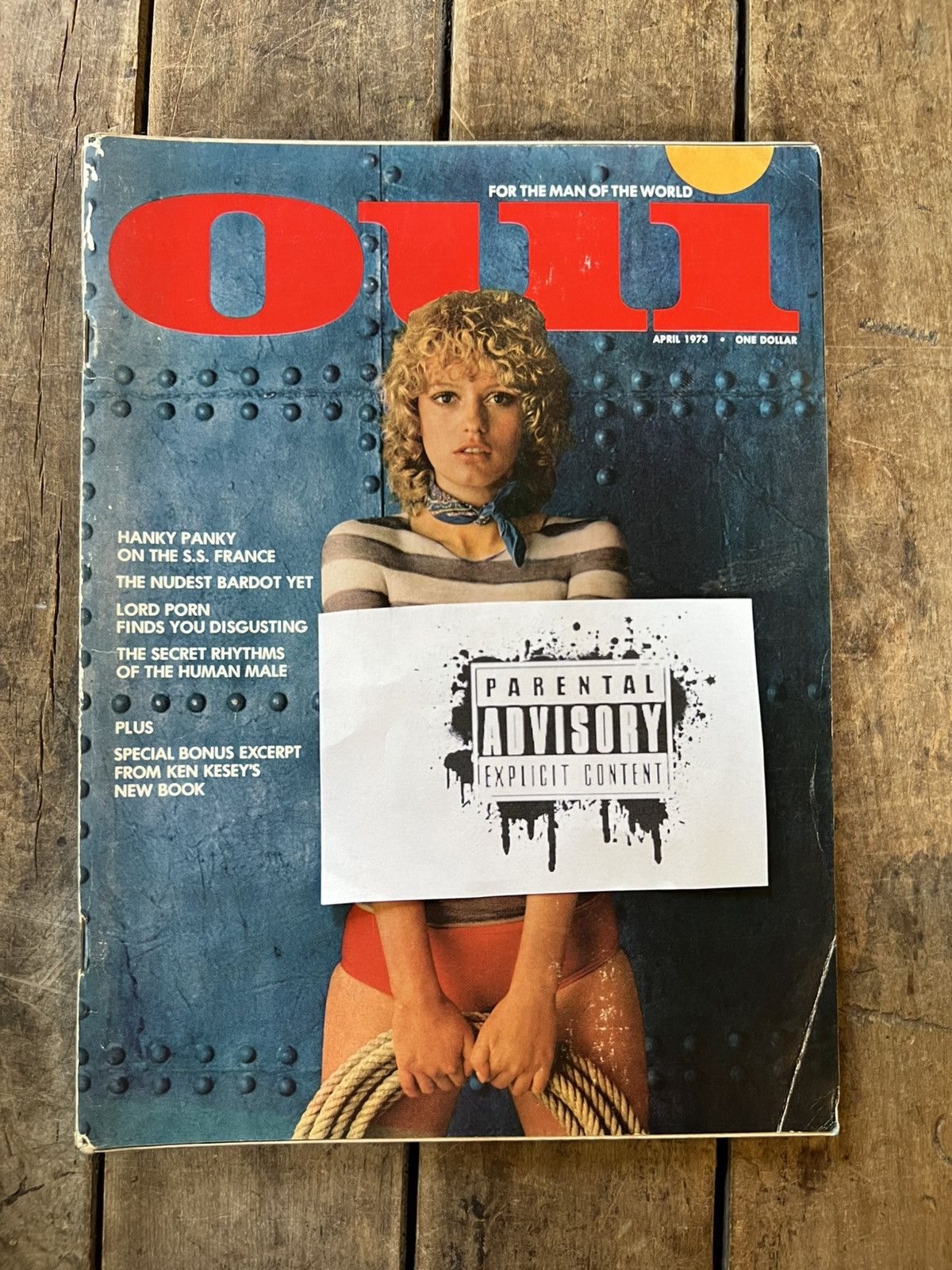Vintage OUI Magazine “ For The Man of The World ” - April 1973 Issue Size ONE SIZE - 1 Thumbnail