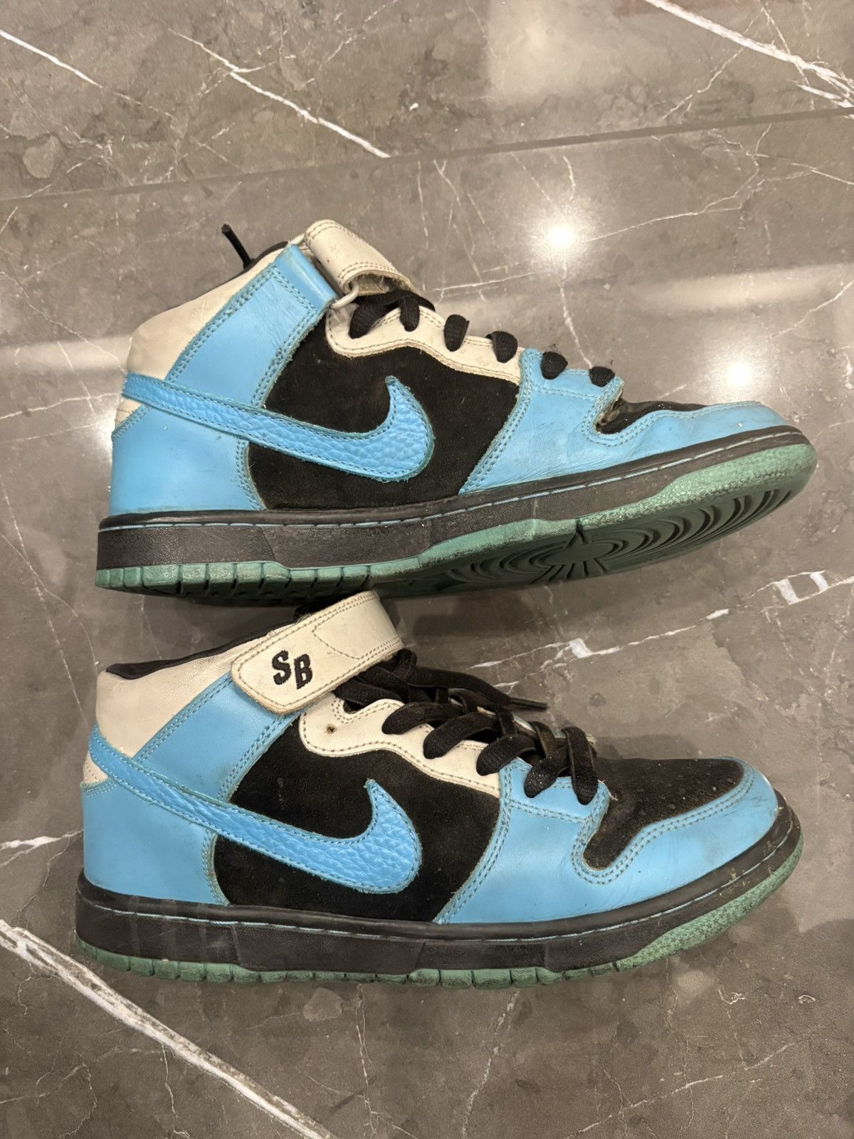 Nike Size 8- Nike Dunk Pro SB Mid 314383-041 RARE Aqua Fuel Blue Size US 8 / EU 41 - 2 Thumbnail