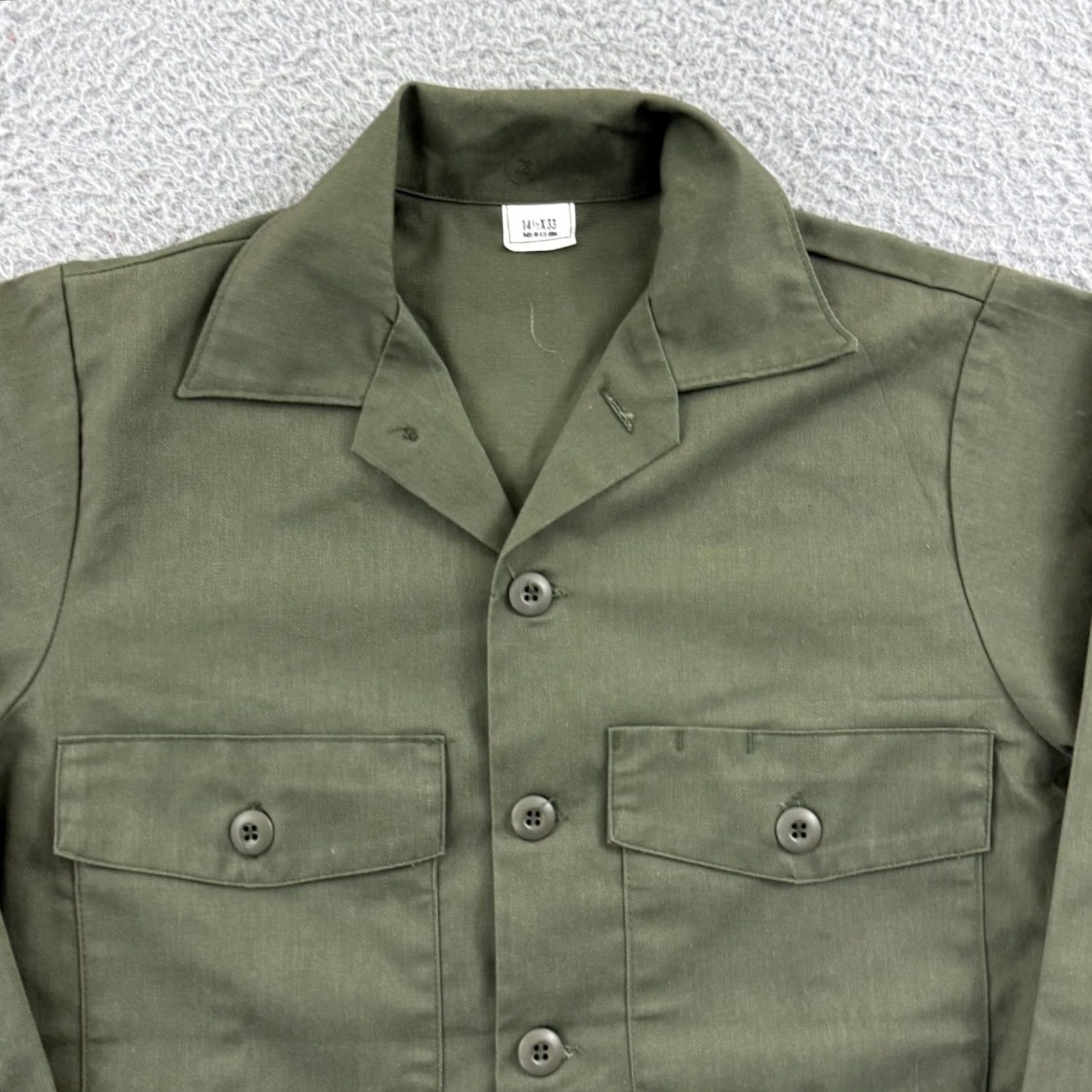 Vintage VINTAGE US Military OG-507 Utility Shirt Mens S Green Fatigue 80s Army Button-Up Size US S / EU 44-46 / 1 - 3 Thumbnail