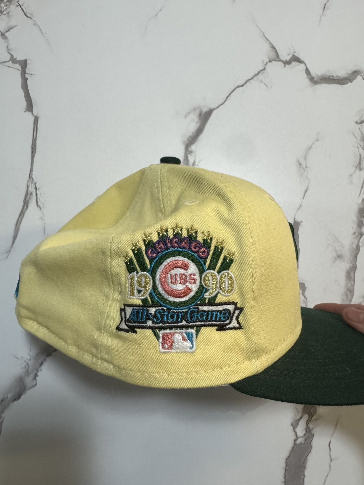 MyFitteds Chicago Cubs 1990 ASG Green Brim Size 7 3/8 Size ONE SIZE - 3 Thumbnail