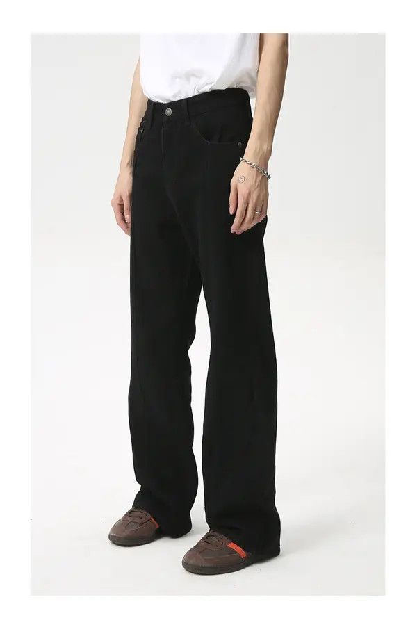 Japanese Brand Black cleanfit high street simple flared casual jeans Size US 34 / EU 50 - 2 Thumbnail