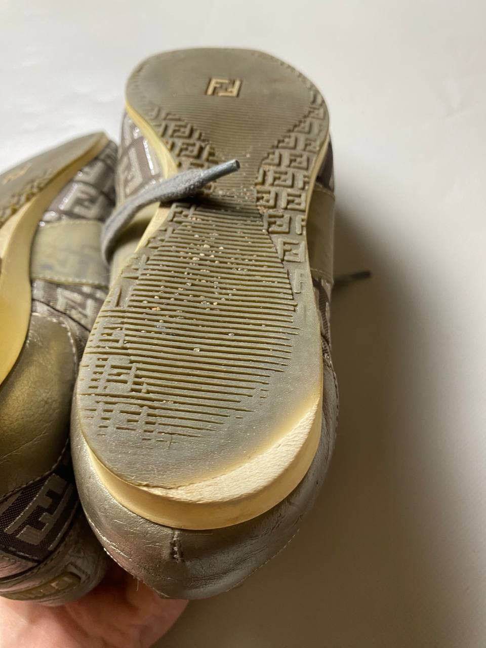 Fendi × Vintage Fendi Zucca Monogram Women Shoes Size US 7 / IT 37 - 8 Thumbnail