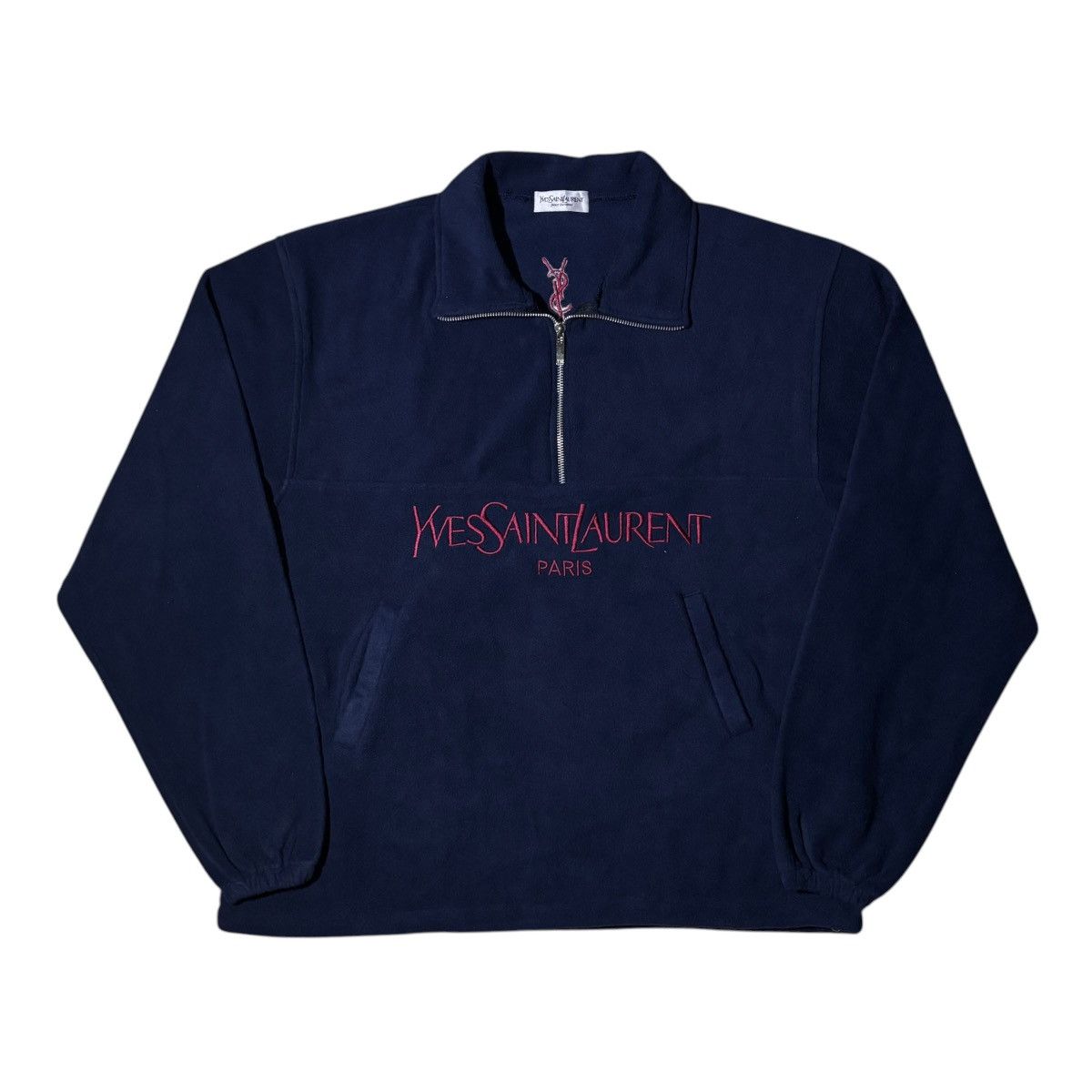 Yves Saint Laurent Vintage Yves Saint Laurent Halfzip Jacket Embroidery Size US L / EU 52-54 / 3 - 1 Thumbnail