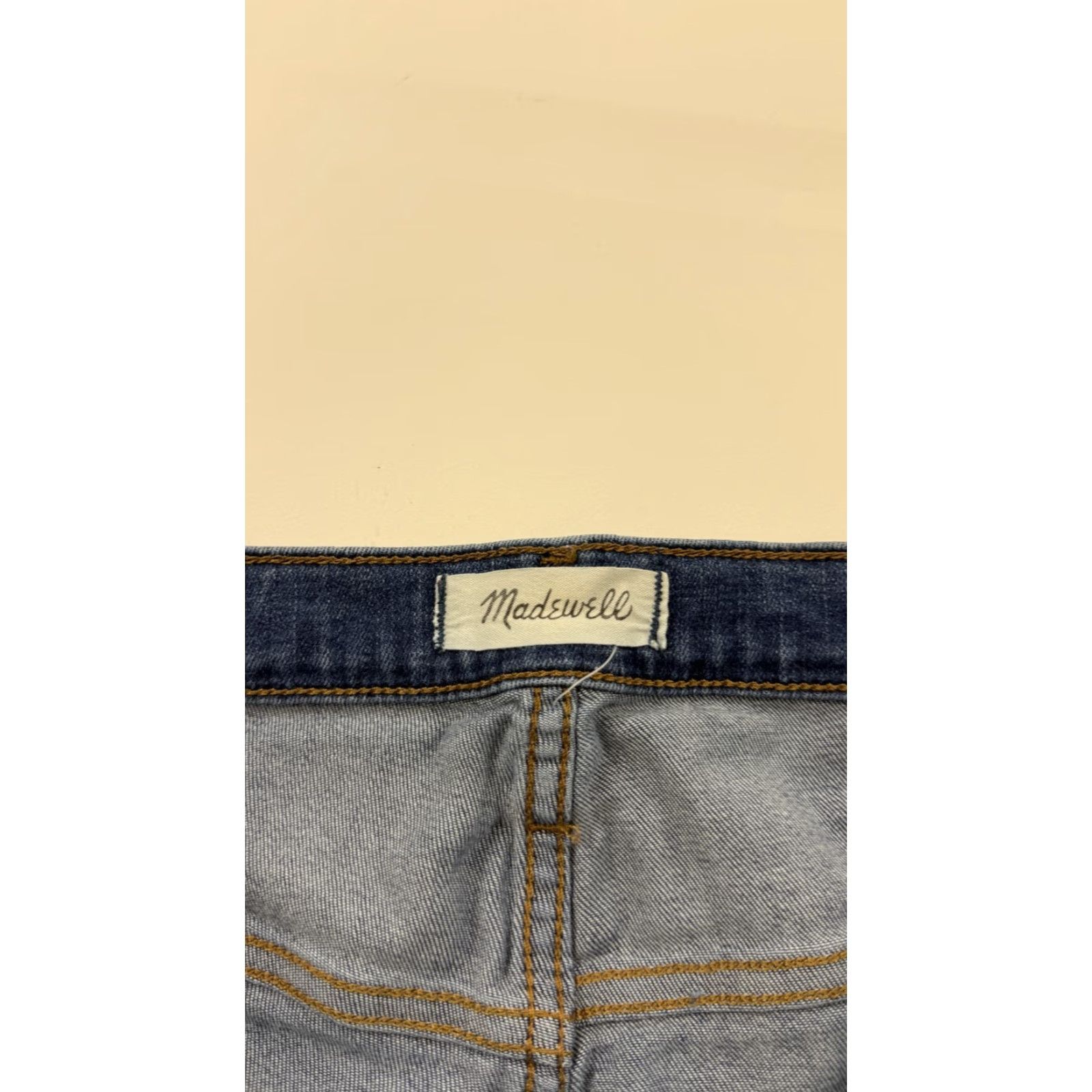 Madewell Madewell Jeans Womens 32 Blue 9 Inch Mid Rise Skinny Frayed Hem Button Fly Stretch Denim Size 24" / US 00 / IT 34 - 3 Thumbnail