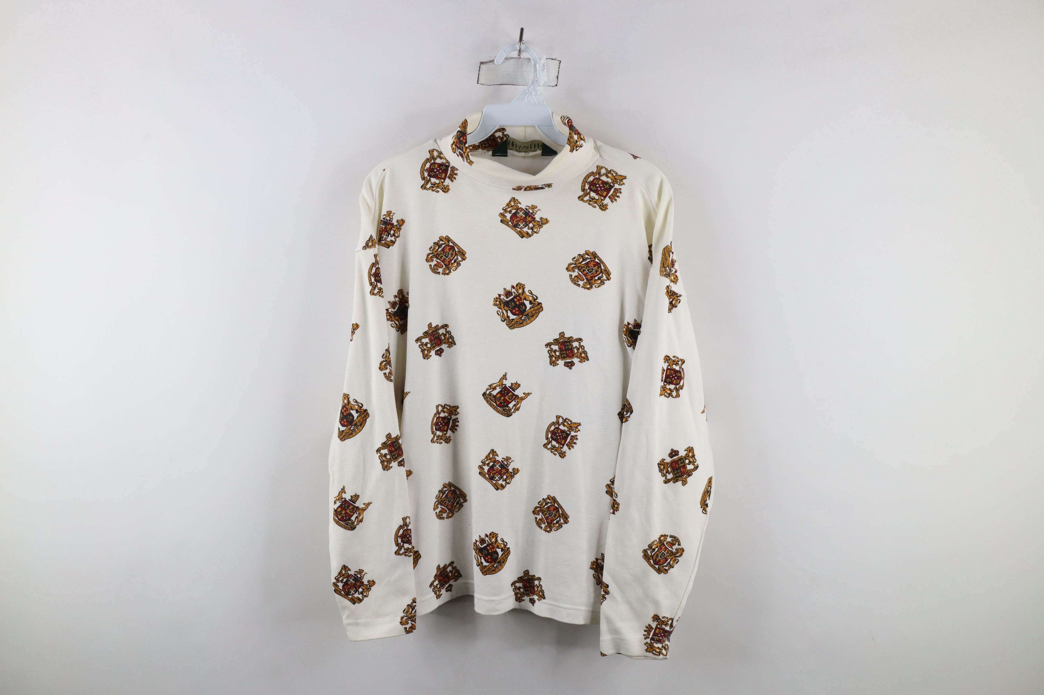 Vintage Vintage 90s Streetwear All Over Print Turtleneck T-Shirt Size M / US 6-8 / IT 42-44 - 1 Thumbnail