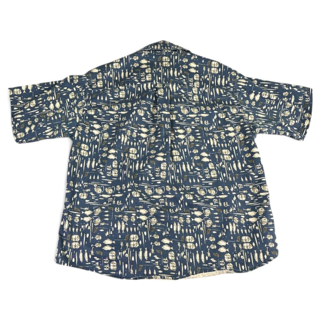 Vintage VINTAGE Woolrich Shirt Adult XL Blue Fishing Tackle Reel Button-Up Short Sleeve Woolrich Mens Shirt XL Blue Fishing Tackle Reel Pattern Size US XL / EU 56 / 4 - 3 Thumbnail