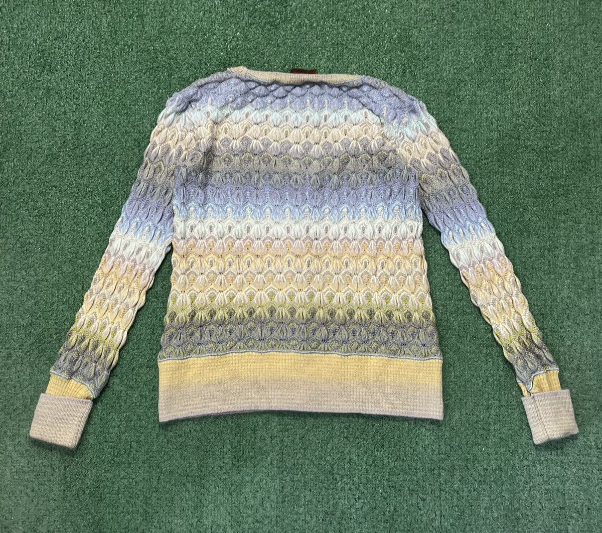 Missoni × Vintage Missoni Orange Label Cardigan Vintage 90s Rayon Wool Size S / US 4 / IT 40 - 2 Thumbnail