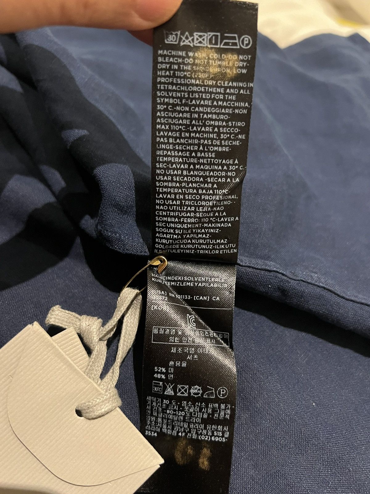 Tom Ford Tom ford linen navy medium 15/5 40 dress shirt Size US M / EU 48-50 / 2 - 11 Thumbnail