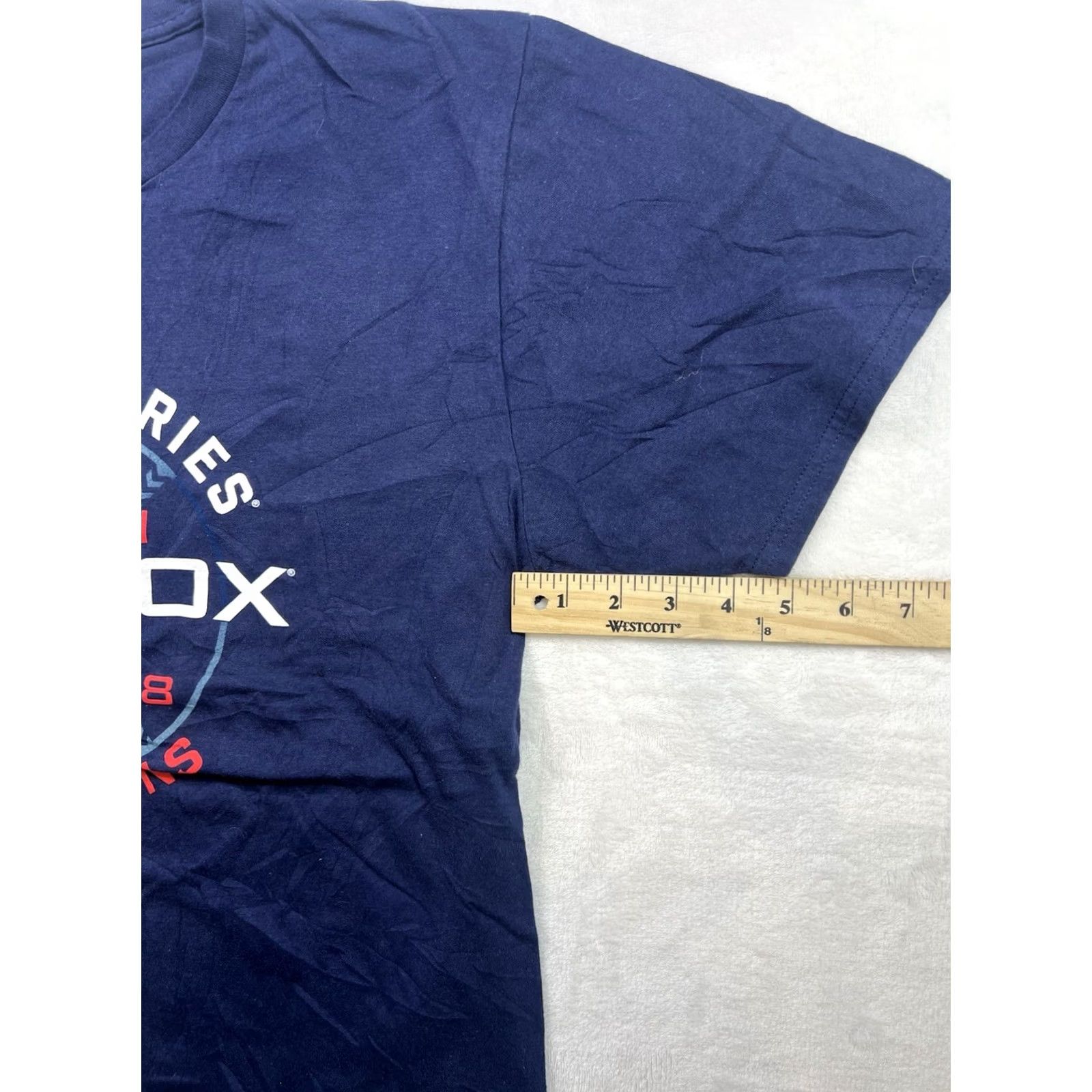 MLB VINTAGE Majestic MLB World Series Champions Boston Red Sox Shirt Mens L Blue 100% Cotton Short Sleeve Bean Town Size US L / EU 52-54 / 3 - 5 Thumbnail