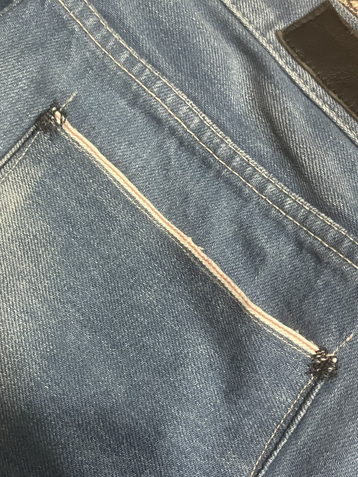 KURO Kuro “Dempsey” Classic Blue Whisker Washed Selvedge Jeans Size US 30 / EU 46 - 11 Thumbnail