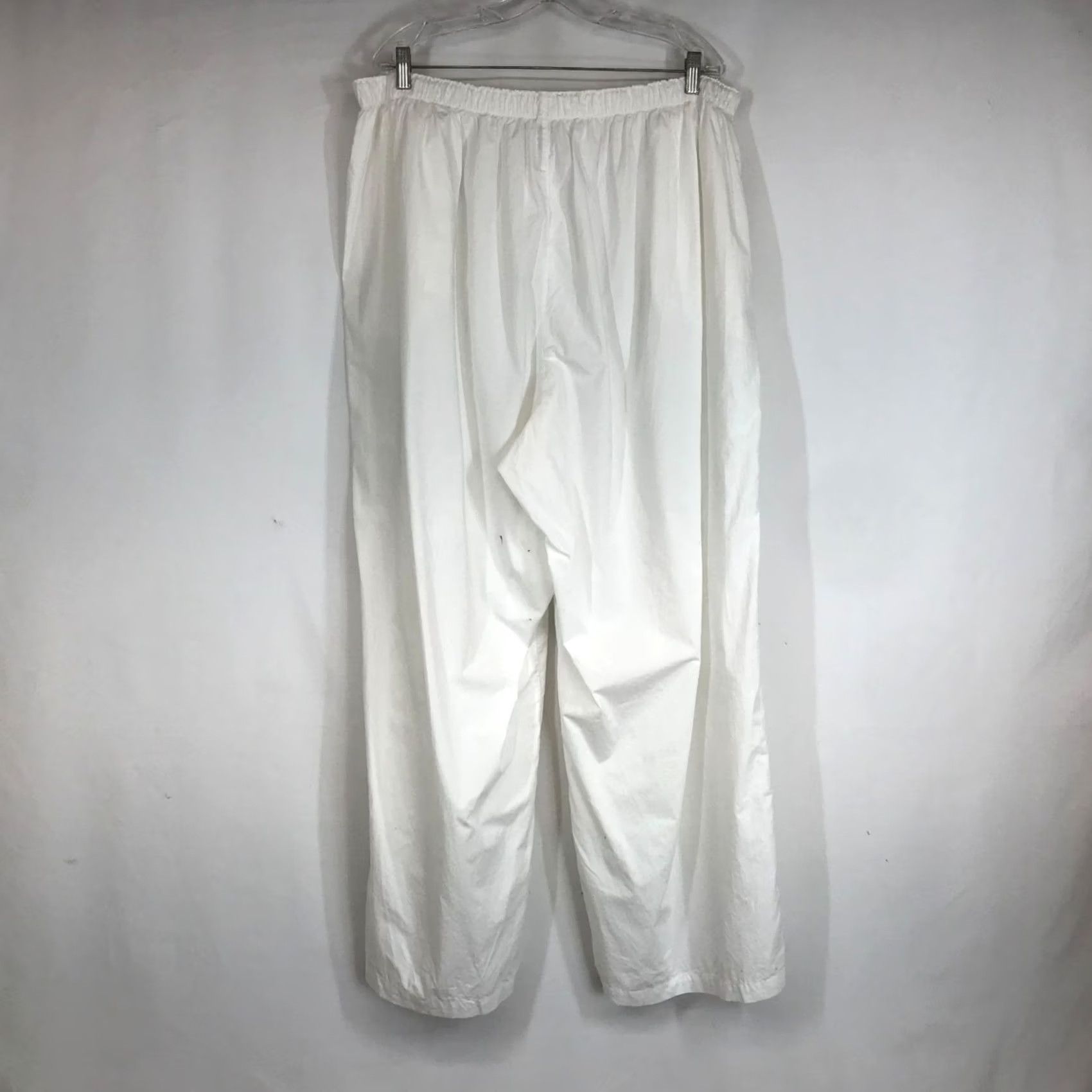 SKIMS SKIMS WOMEN'S Pants 3X White 100% Cotton Elastic Waist Pull-On Lounge PANTS Womens Plus Size 40" / US 18 - 5 Thumbnail