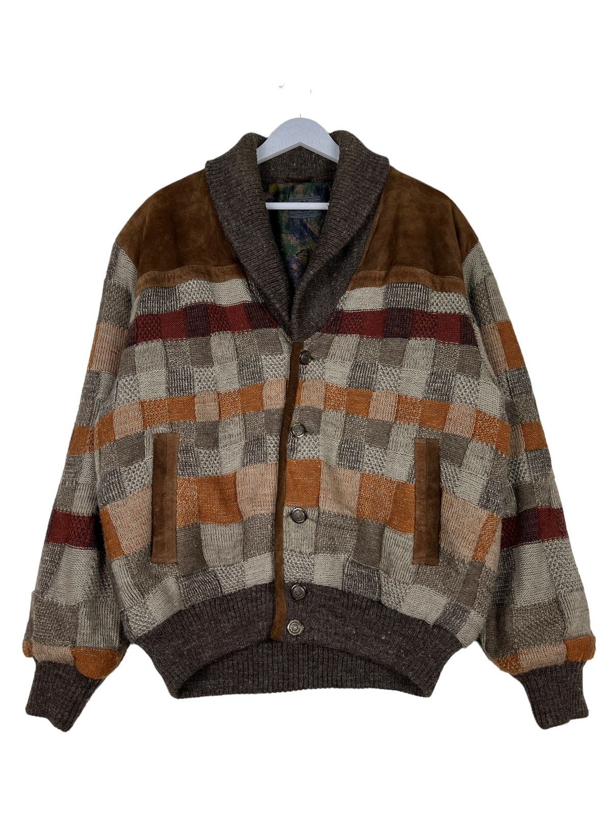 Japanese Brand 🔥 VINTAGE BI COLMAN PATCHWORK BOMBER JACKET Size US L / EU 52-54 / 3 - 2 Thumbnail