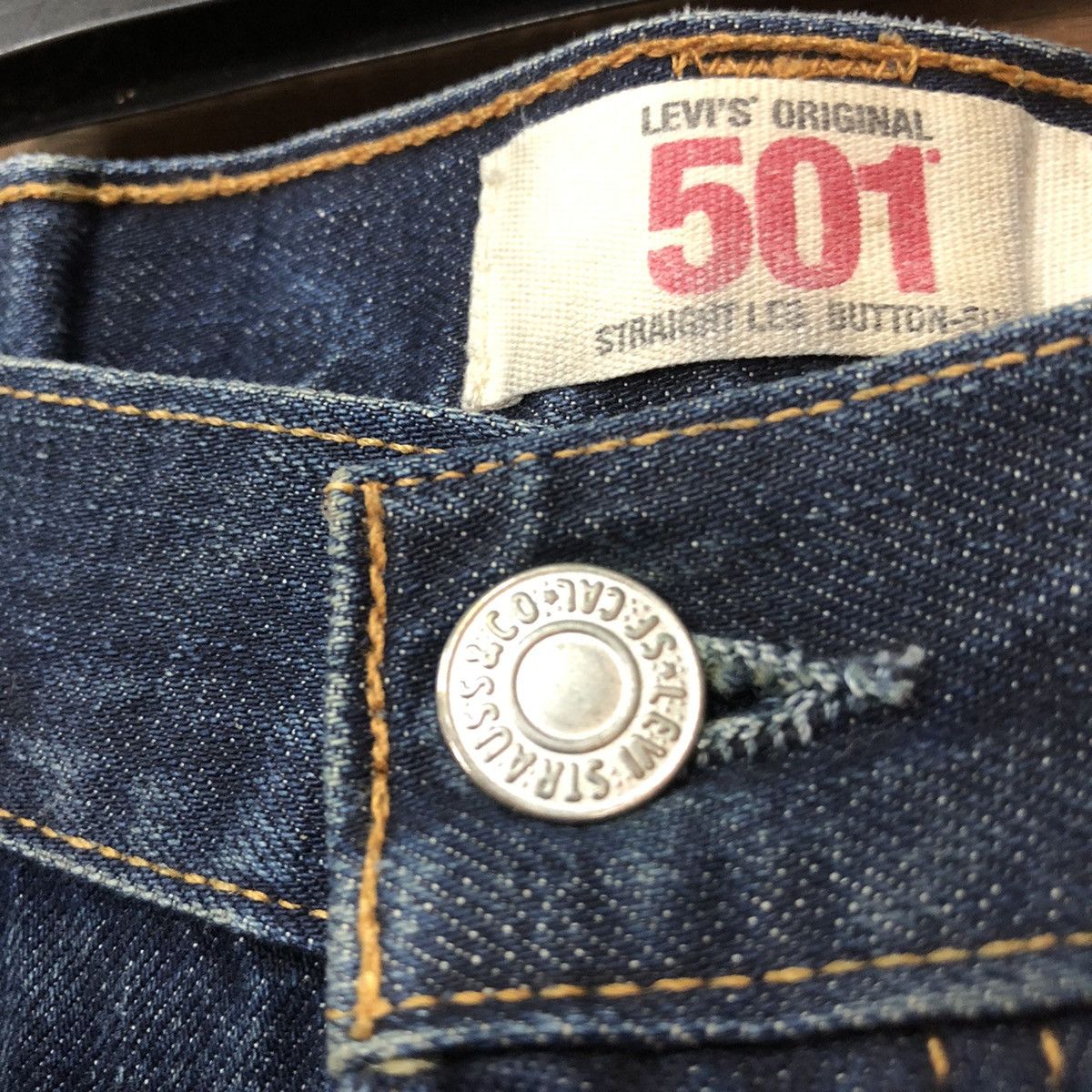 Levi's 501 Levis Strauss & Co faded Blue Denim Pants #7318 Size US 29 - 11 Thumbnail