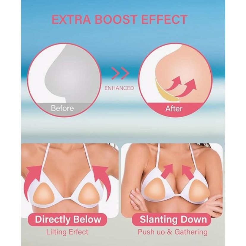 The Unbranded Brand Sticky Push Up Inserts Set - Reusable Double Sided Adhesive Size ONE SIZE - 5 Thumbnail