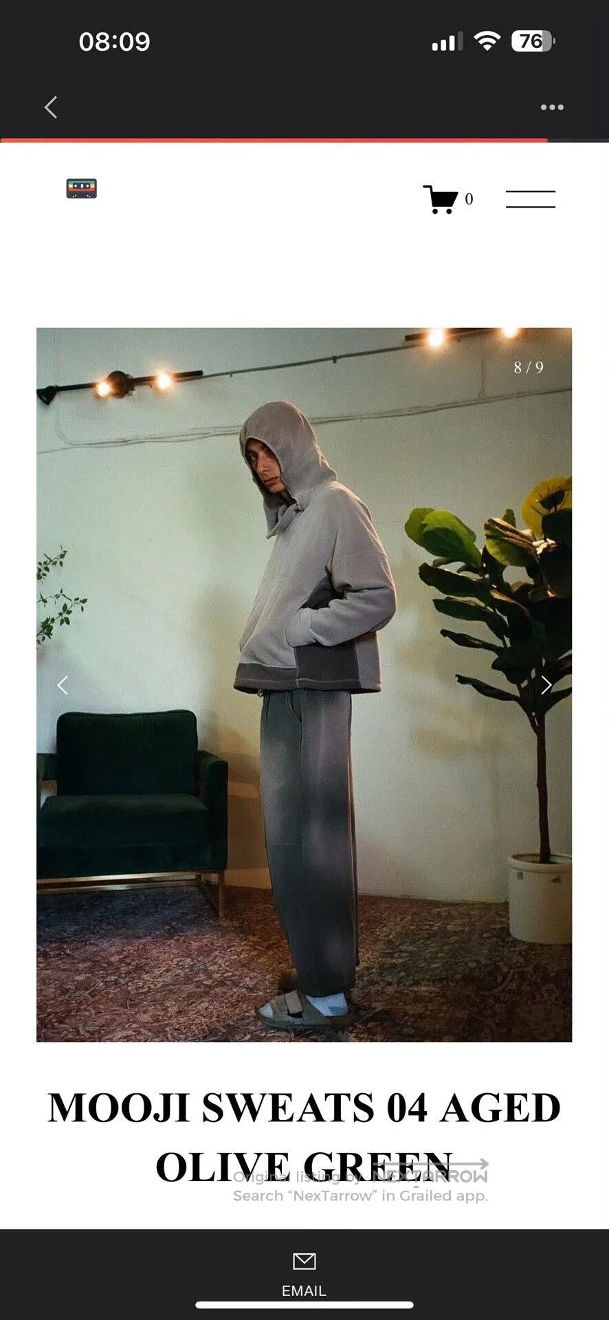 MOOJIMOOJIUS Aged Olive Green Mooji Sweats. Size US 30 / EU 46 - 8 Thumbnail