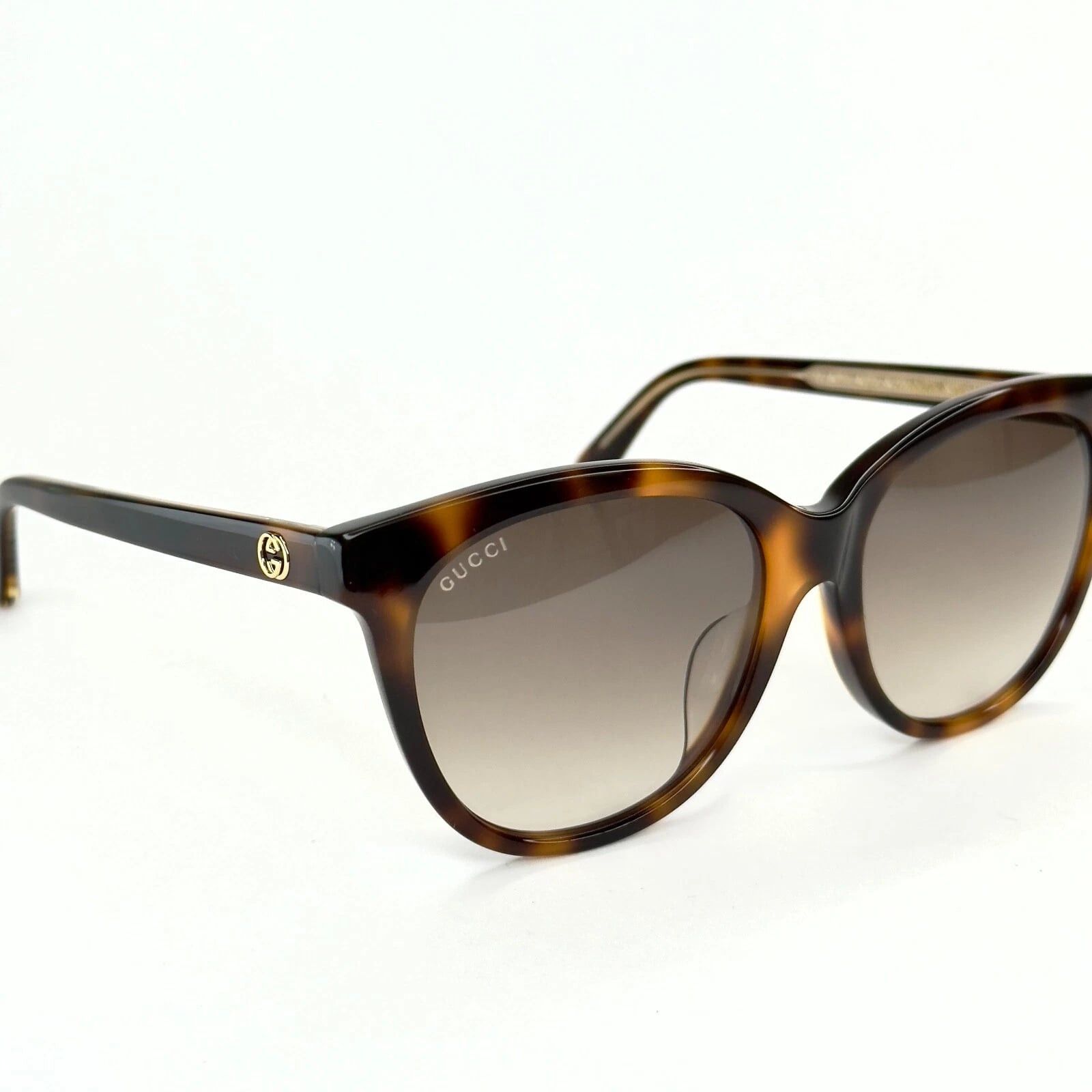 Gucci GUCCI GG0081S 0081 Crystal Havana Gradient Sunglasses 003 Size ONE SIZE - 5 Thumbnail