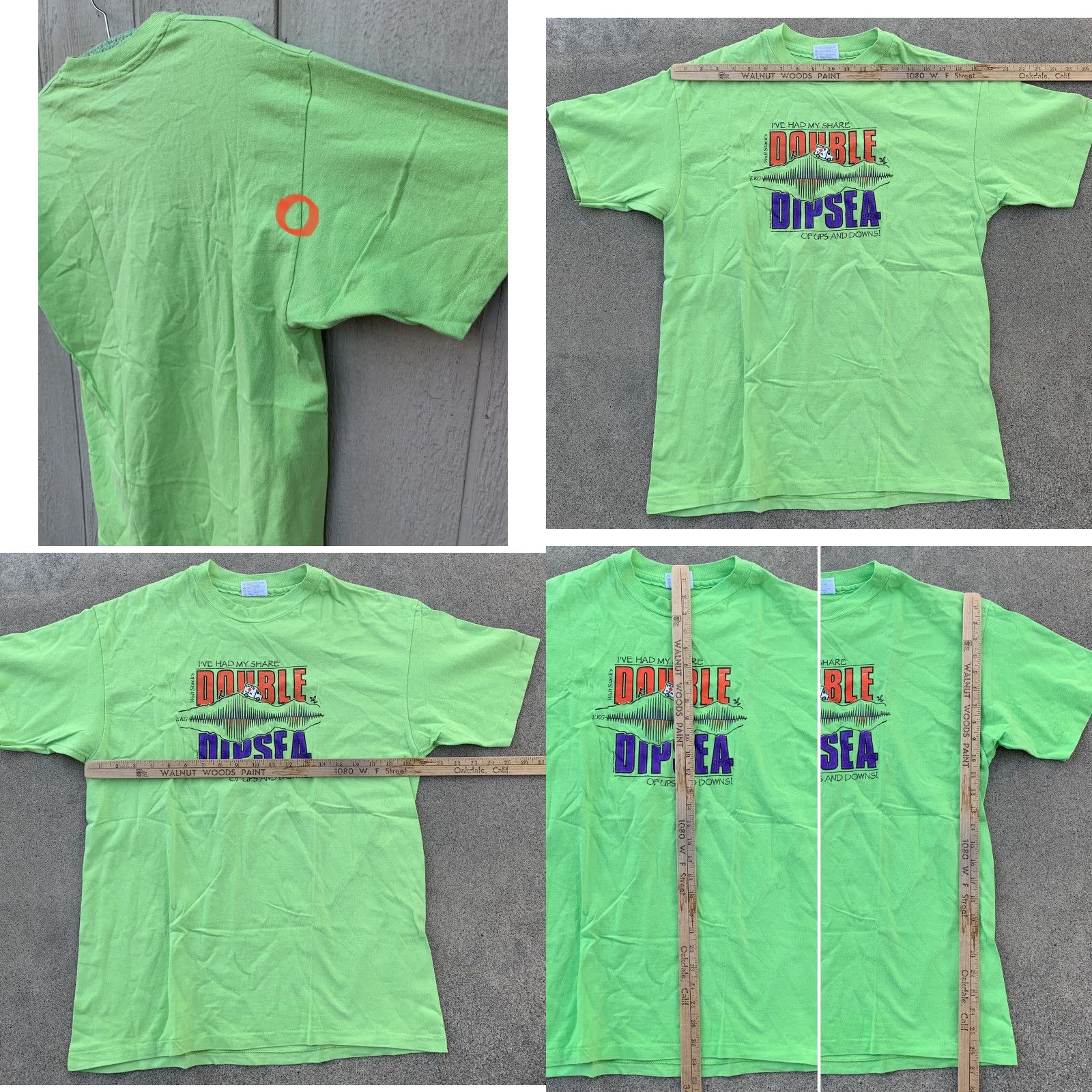 Hanes VINTAGE Hanes Beefy-T T-Shirt Men 90s 1990s Walt Stacks Double Dipsea 1992 Green Short Sleeve Crew Neck Size L Graphic Print Size US L / EU 52-54 / 3 - 10 Thumbnail