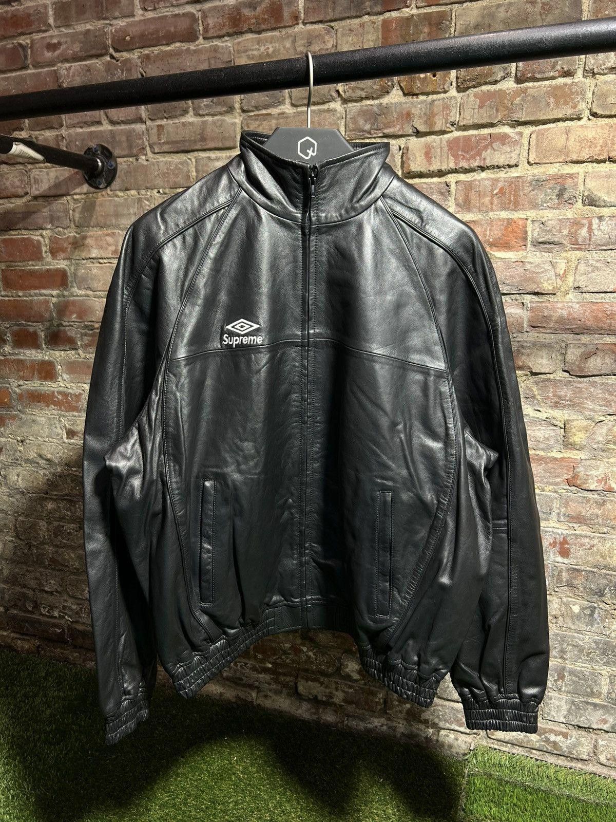 Nike × Supreme Supreme Nike Leather Anorak Jacket Black | Grailed