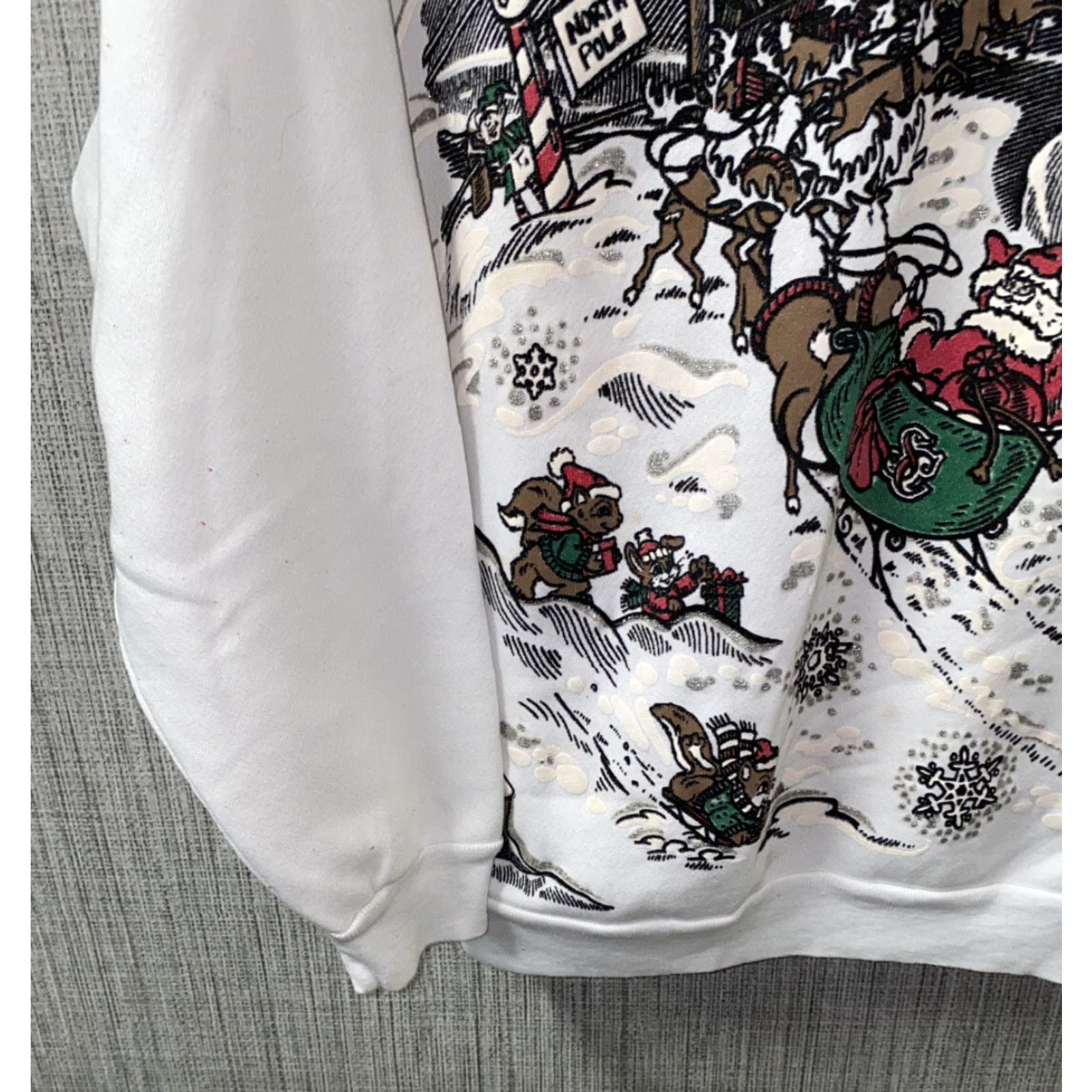 Poler Bijo Sweatshirt Mens White USA Made Christmas/North Pole Pullover L Size Christmas North Pole White USA Made Mens Pullover Sweatshirt Size US L / EU 52-54 / 3 - 3 Thumbnail