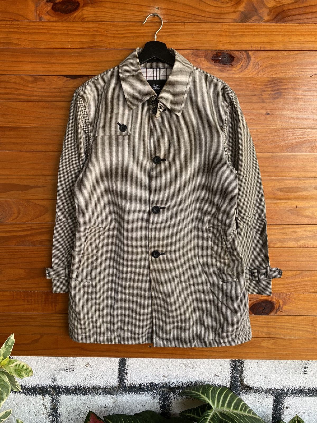 Burberry Burberry Black Label Houndstooth Coat – Classic Check Luxury Size US M / EU 48-50 / 2 - 3 Thumbnail
