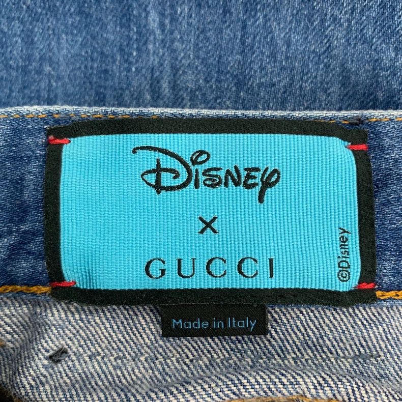 Gucci Gucci Size 25 Blue leather logo Donald Duck jeans trousers Size US 27 - 7 Thumbnail