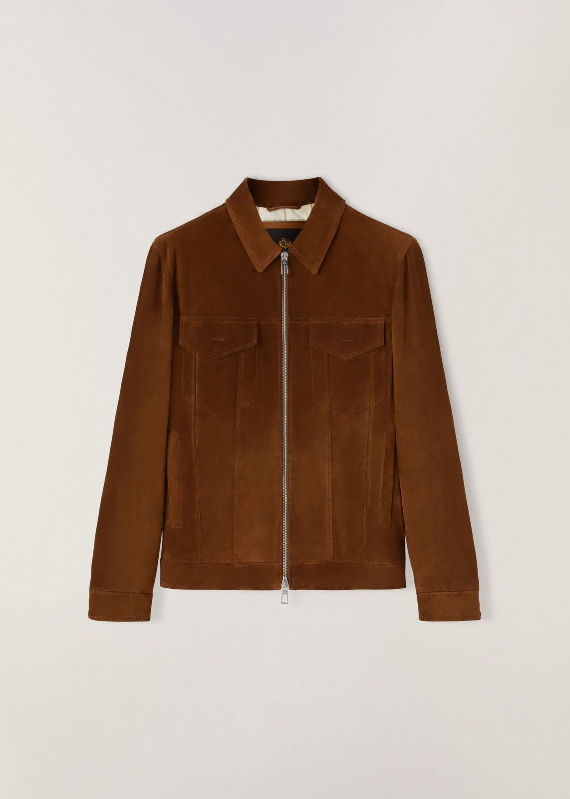 o1srvl11e0924 Rone Leather Jacket in Dark Brown