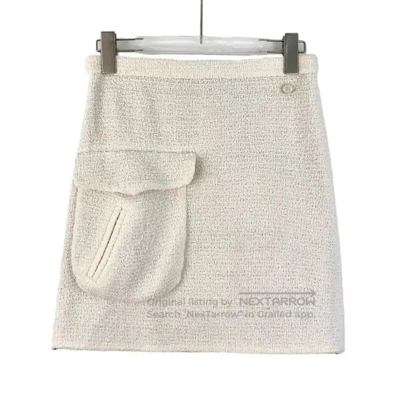 Chanel Chanel White Nylon Skirt Size XS . Size 22" - 1 Thumbnail