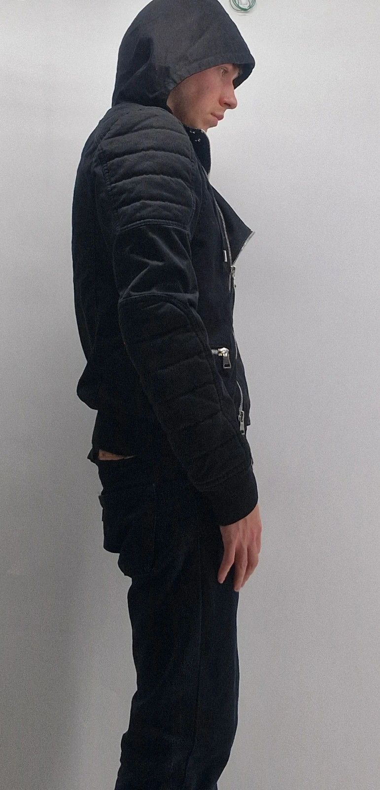 Balmain Balmain Hooded Biker Jacket Made in Japan Size US L / EU 52-54 / 3 - 14 Thumbnail