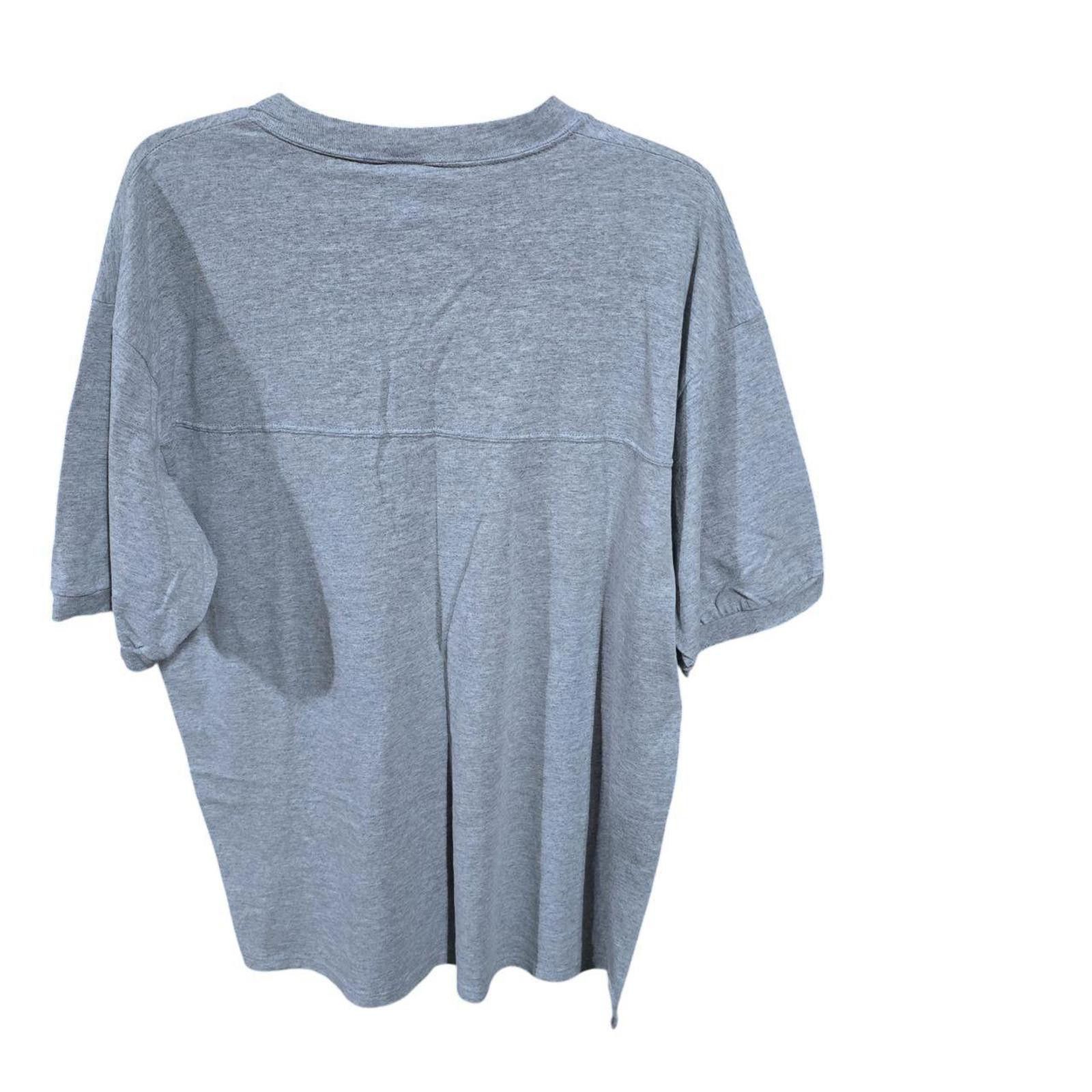 Jerzees Jerzees Gray T-Shirt V-Neck Cotton Pre-Shrunk Short Sleeve Size US L / EU 52-54 / 3 - 2 Thumbnail