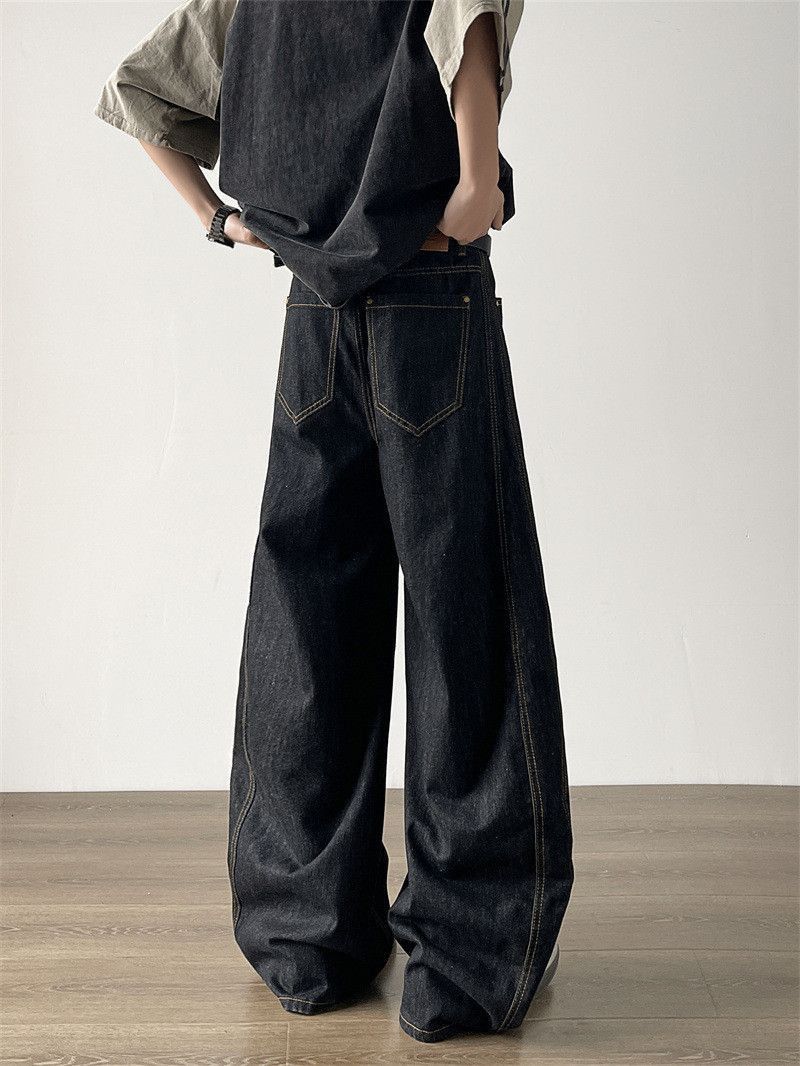 Japanese Brand Retro loose wide leg slightly flared jeans Size US 32 / EU 48 - 5 Thumbnail