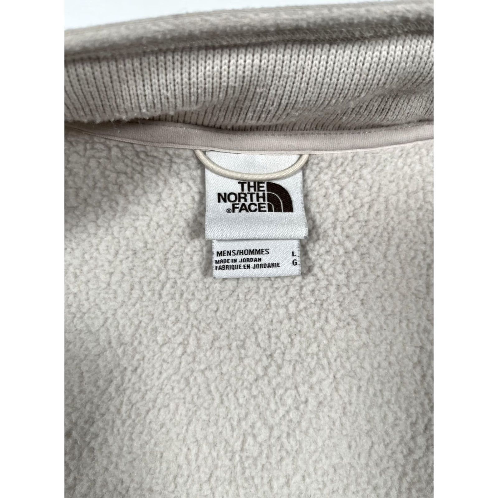 The North Face VINTAGE The North Face Jacket Mens Large Beige Full Zip Fleece Lined Outdoor Pocket Size US L / EU 52-54 / 3 - 3 Thumbnail