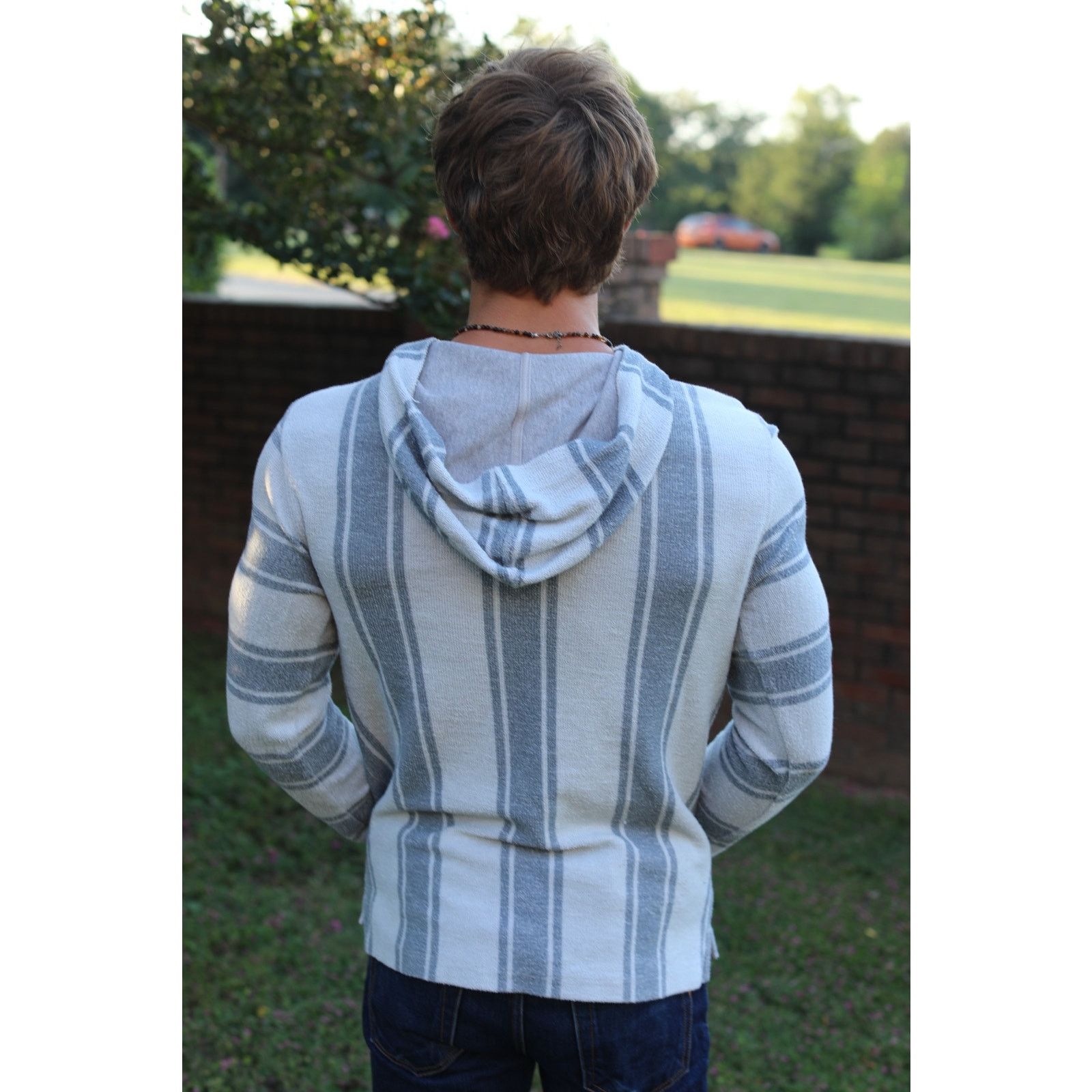 Faherty Faherty - Baja Beach Striped Cotton-Terry Hoodie Blue small Size US S / EU 44-46 / 1 - 3 Thumbnail